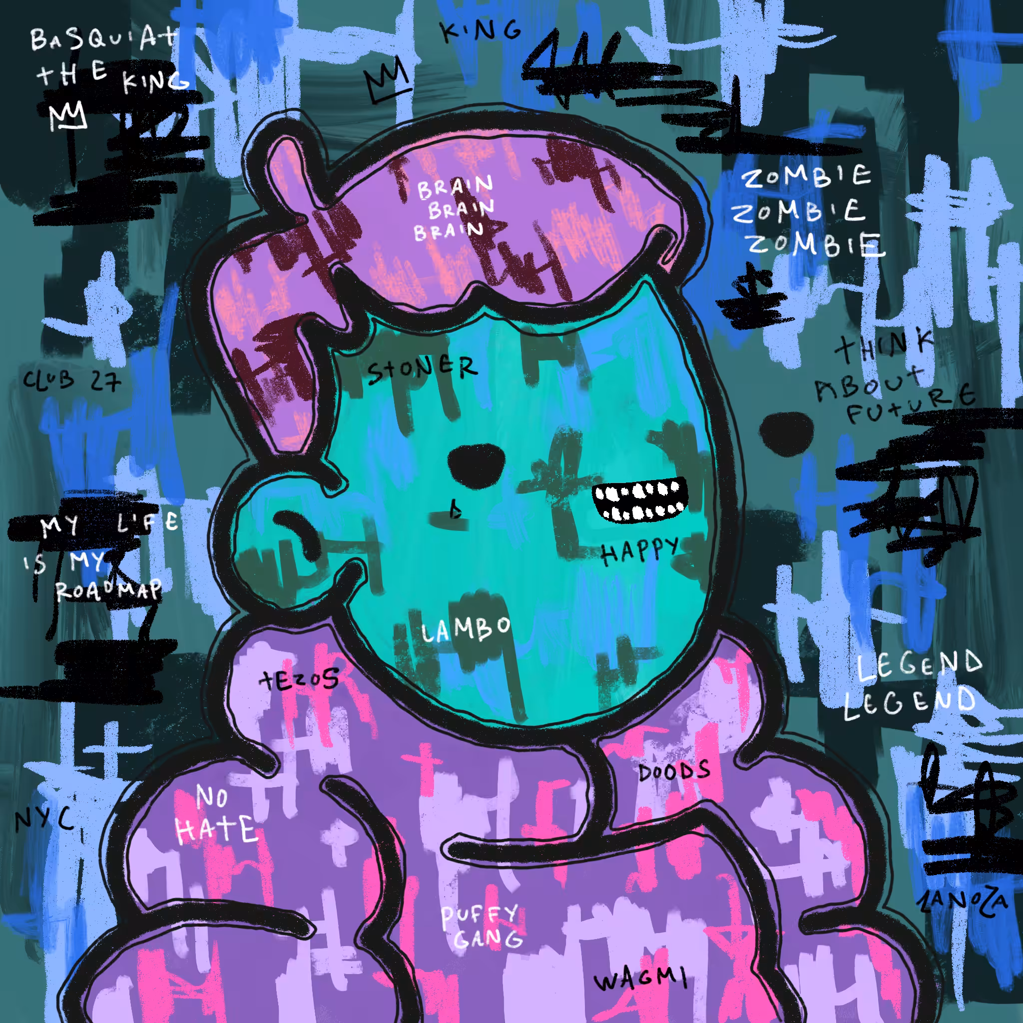 Doodlesquiat #54