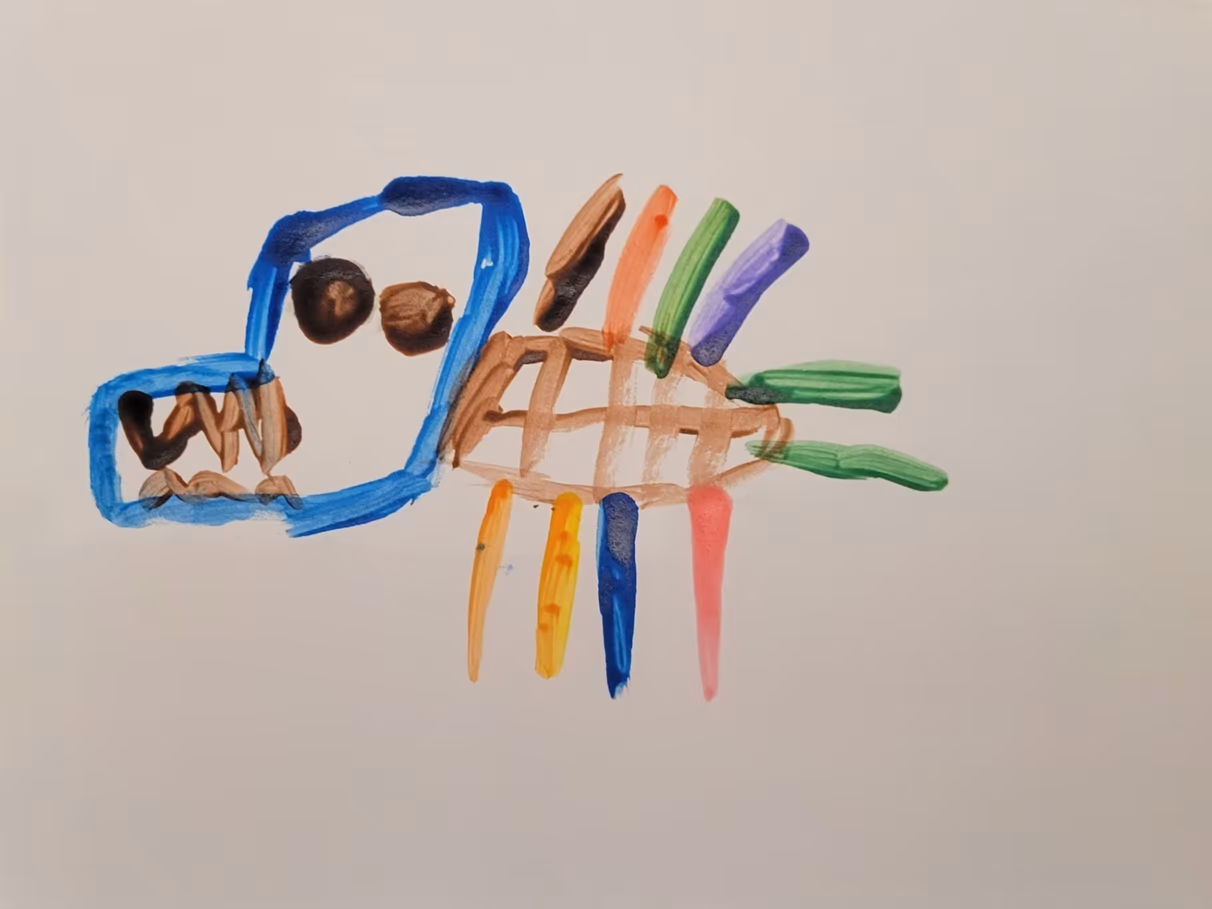Zombie Rainbow Dino Spider Skeleton (KAP51.2)