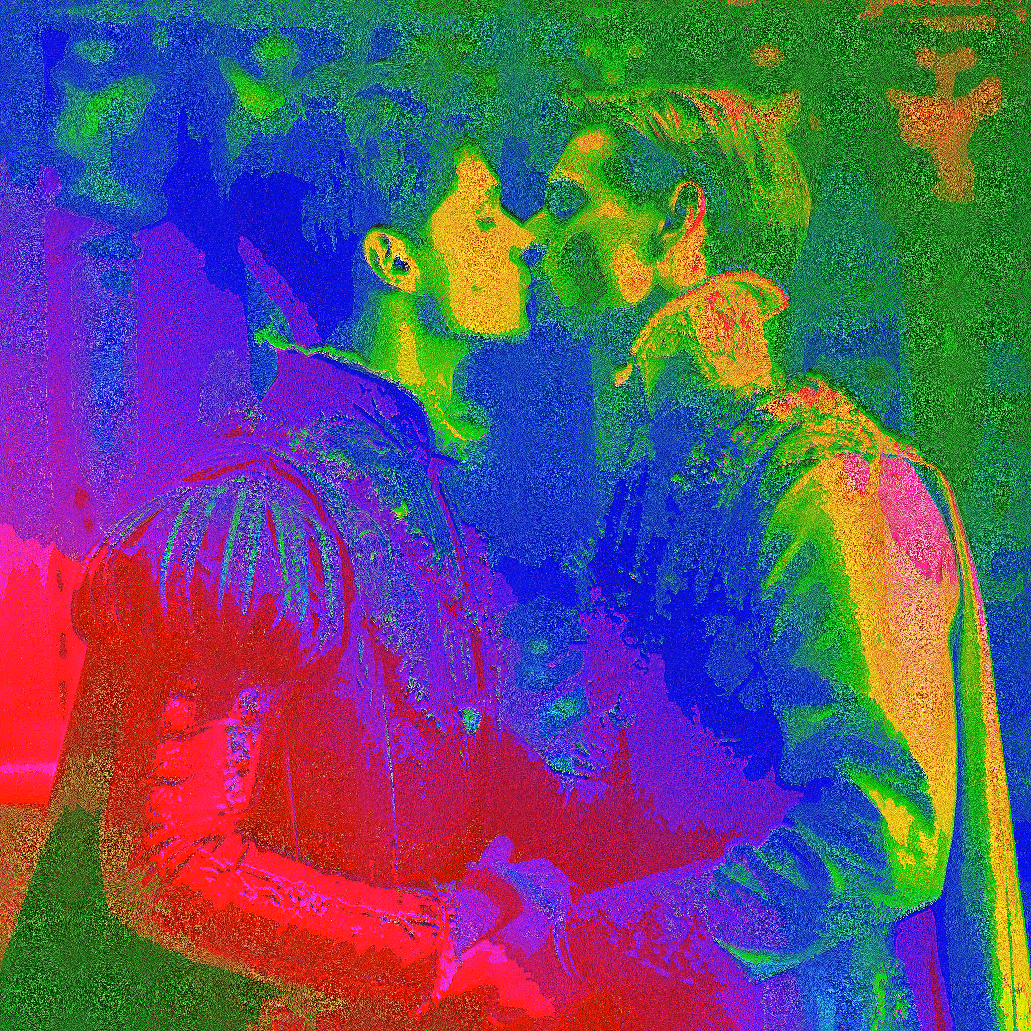 TWO MEN KISSING #008. Knight's night