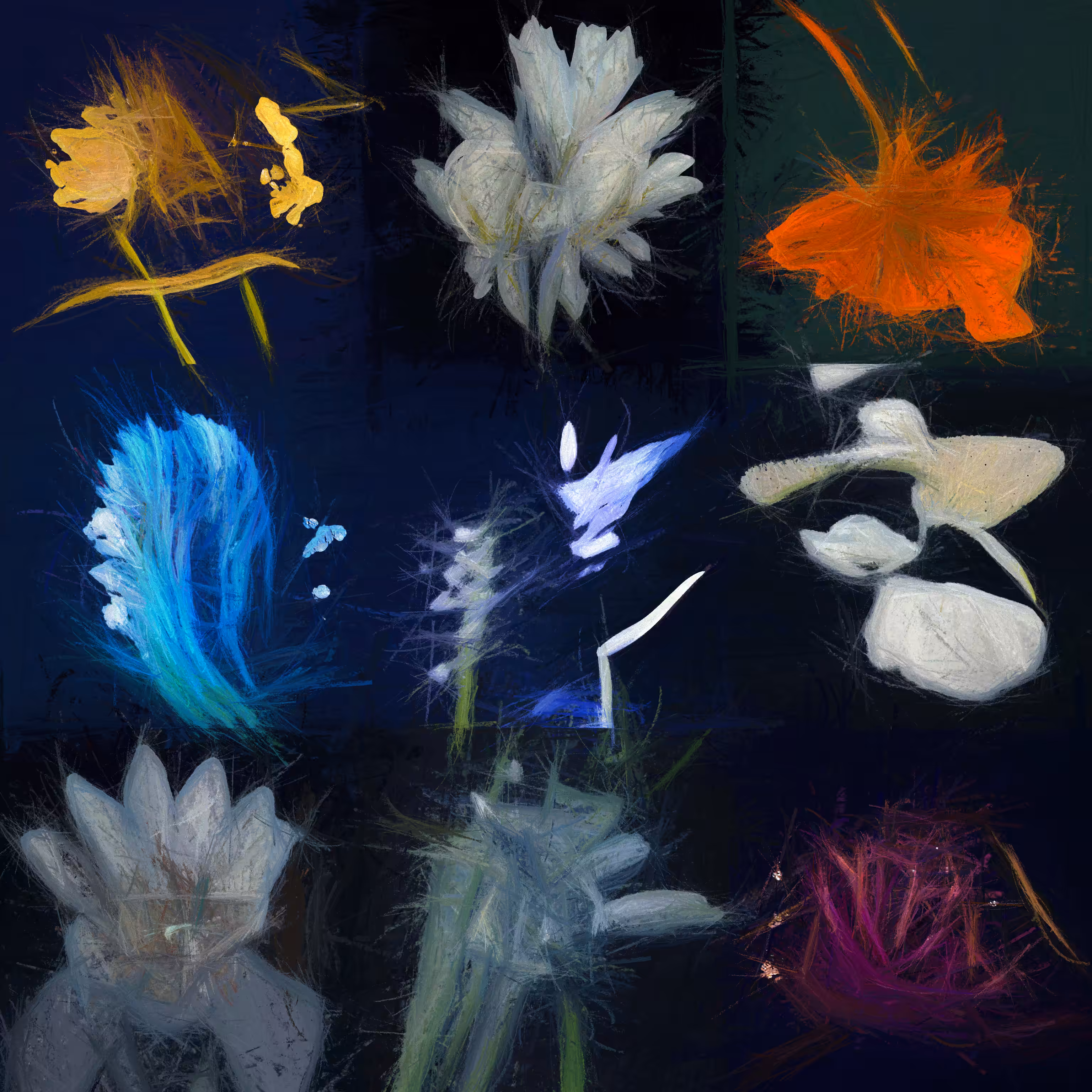 {wisps of marine flora}
