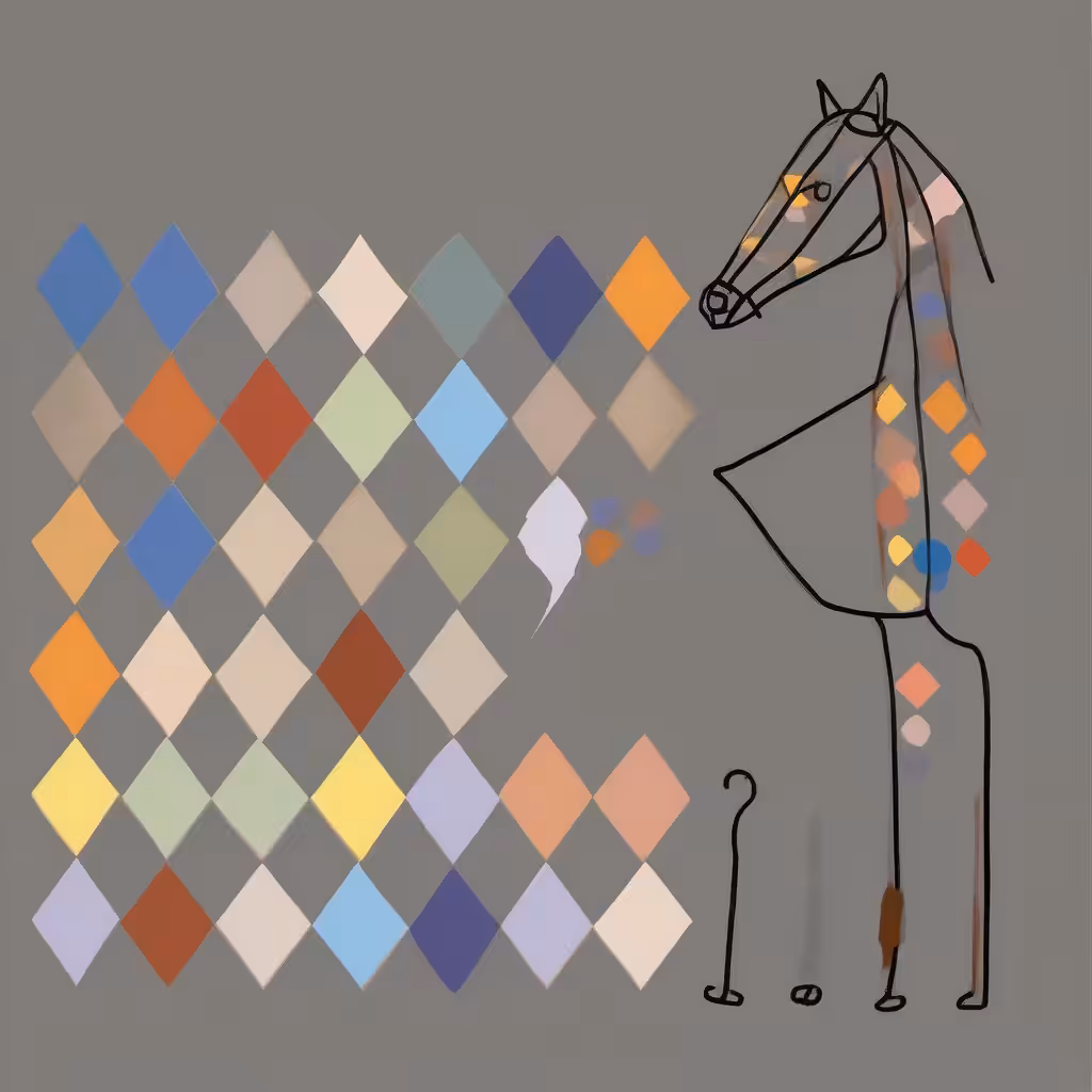 Harlequin Horse | Question Mark