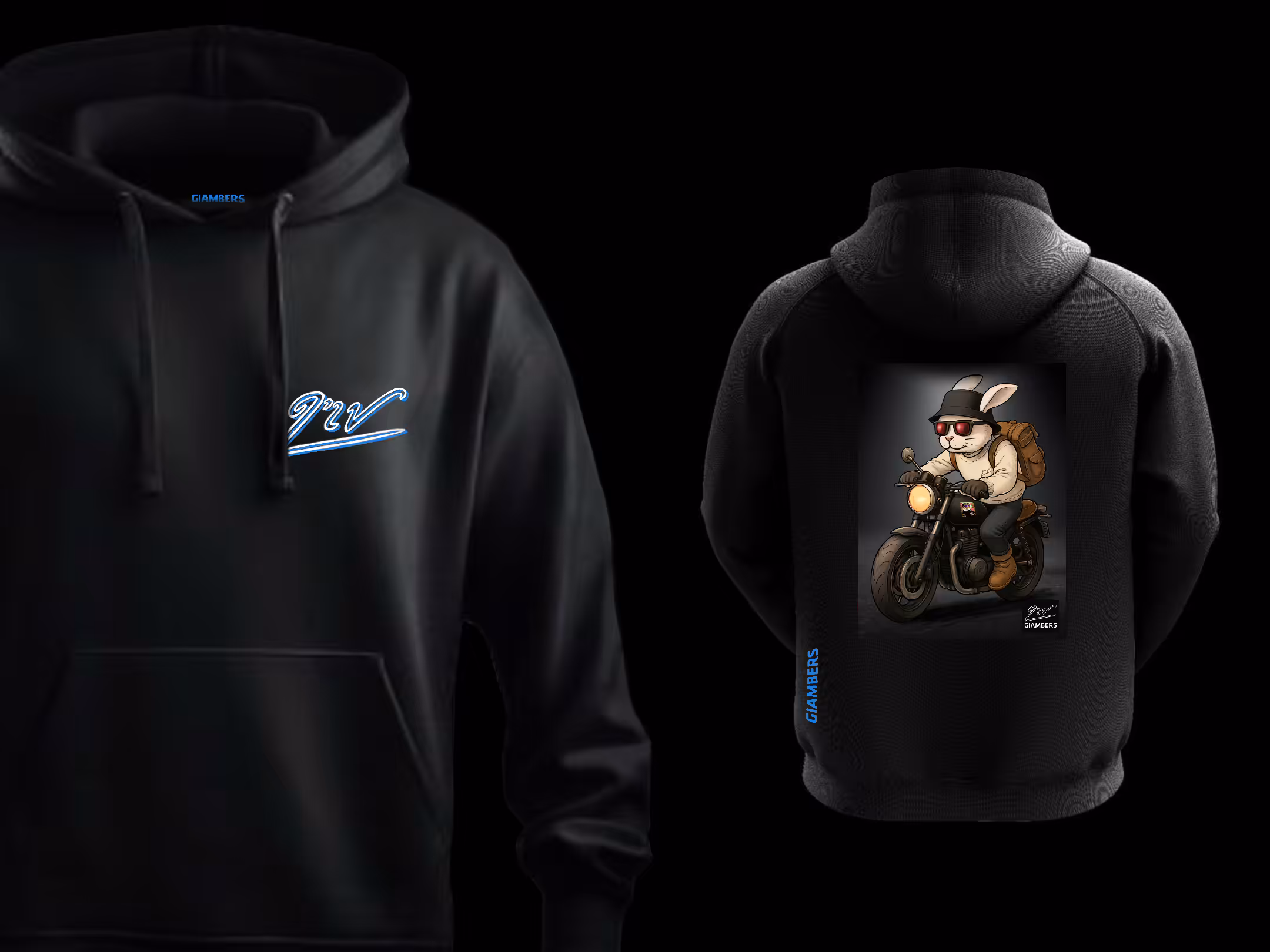 • DTF BLACK HOODIES •