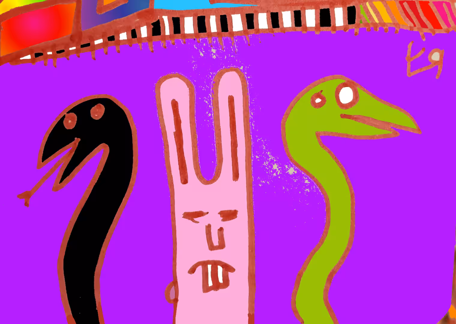 "Spaam Bunny with Serpent Guides" by Richard F. Yates (Holy Fool)
