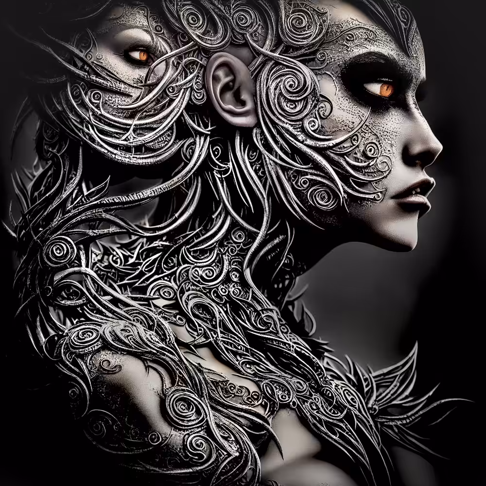 “Galactic Tribal Mother and Child"