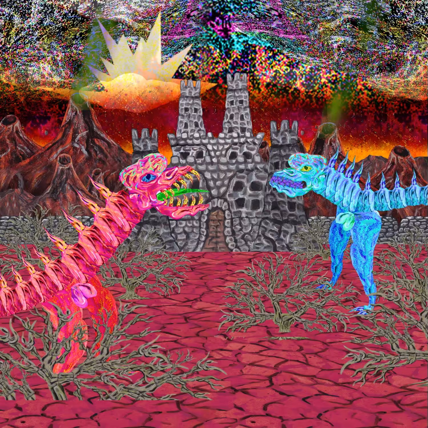 Hypno Dragons Staring At The Fireworks