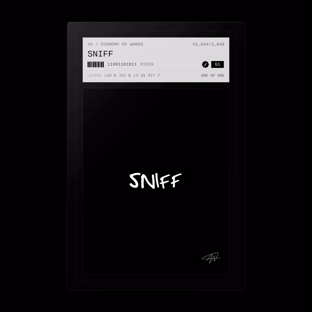 Economy of Words: SNIFF · #1644
