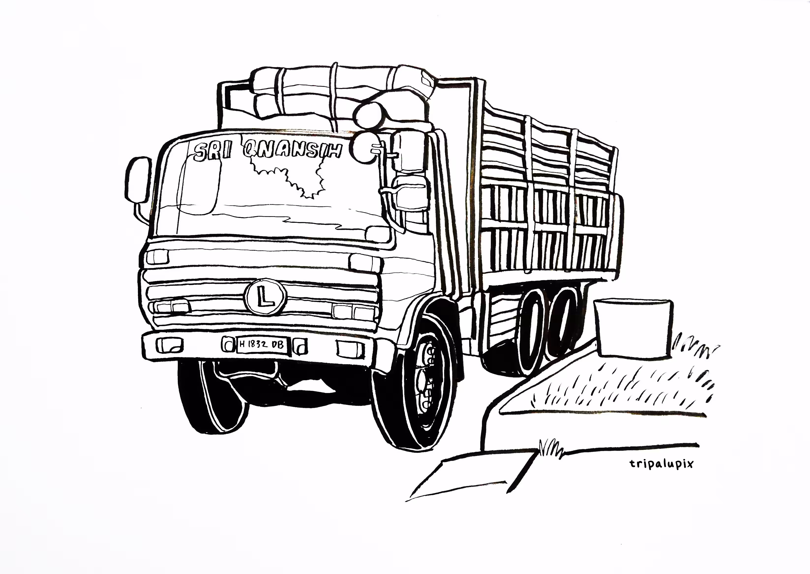 Sugarcane truck at Madukismo Factory, Yogyakarta