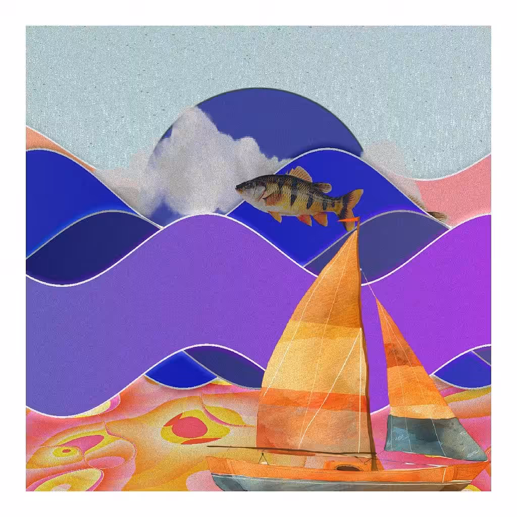 Glitches, Shapes and Colors: A ship on the high seas