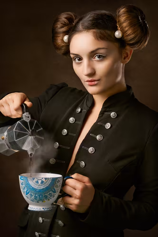Girl with a Coffee Cup