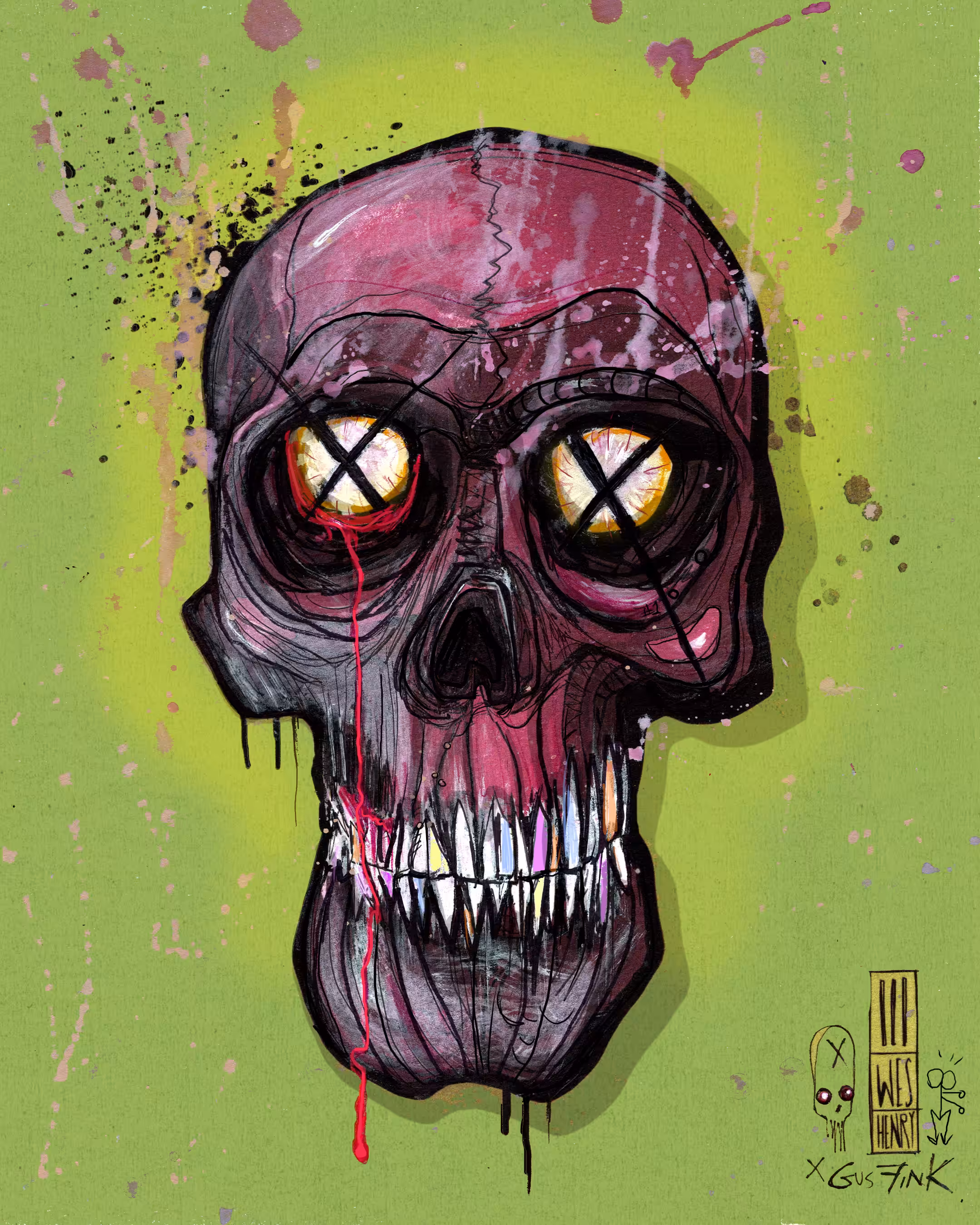Wes World Fink Skull | Wes World Collection | Wes Henry X Gus Fink 2021