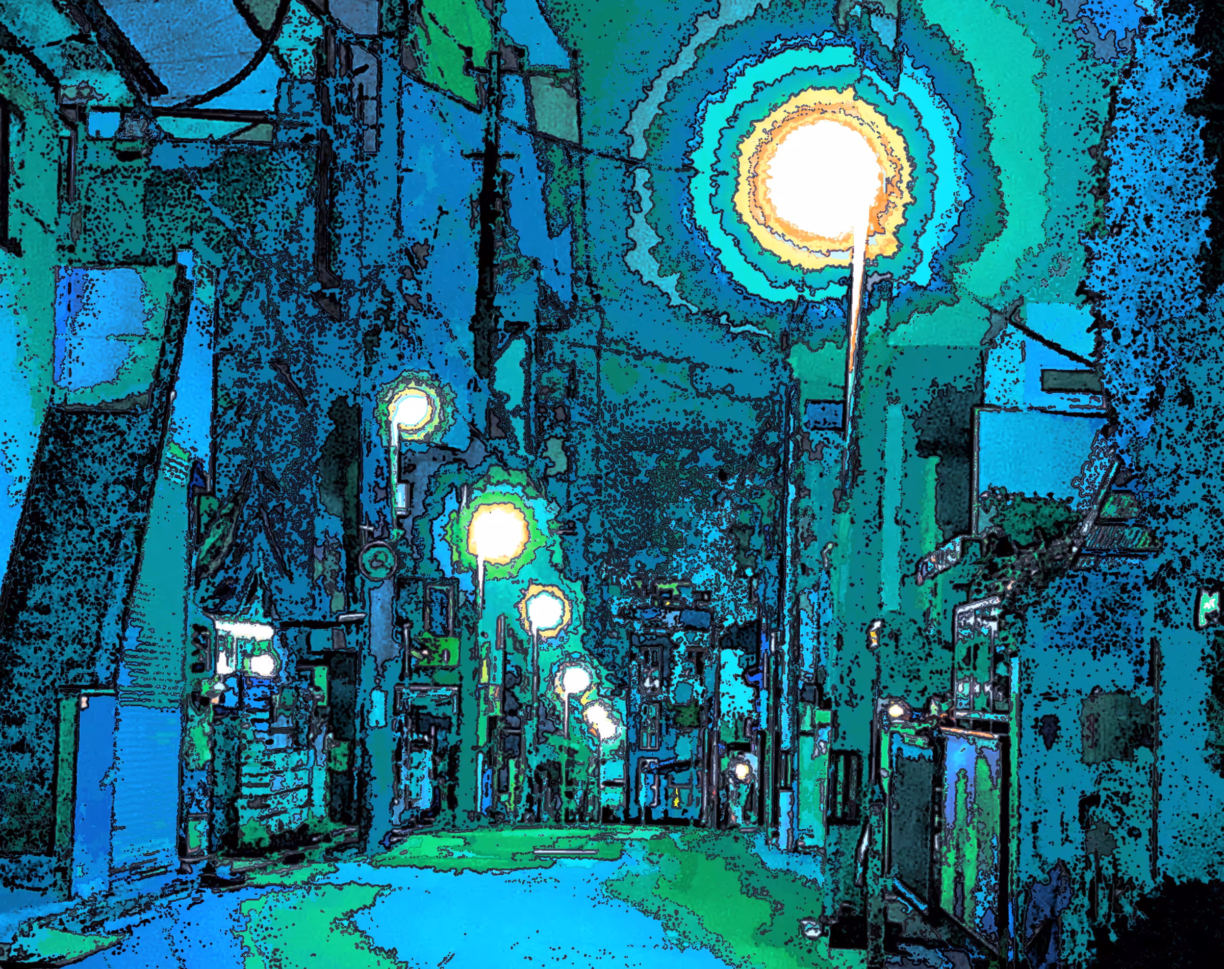 In a quiet night (blue)