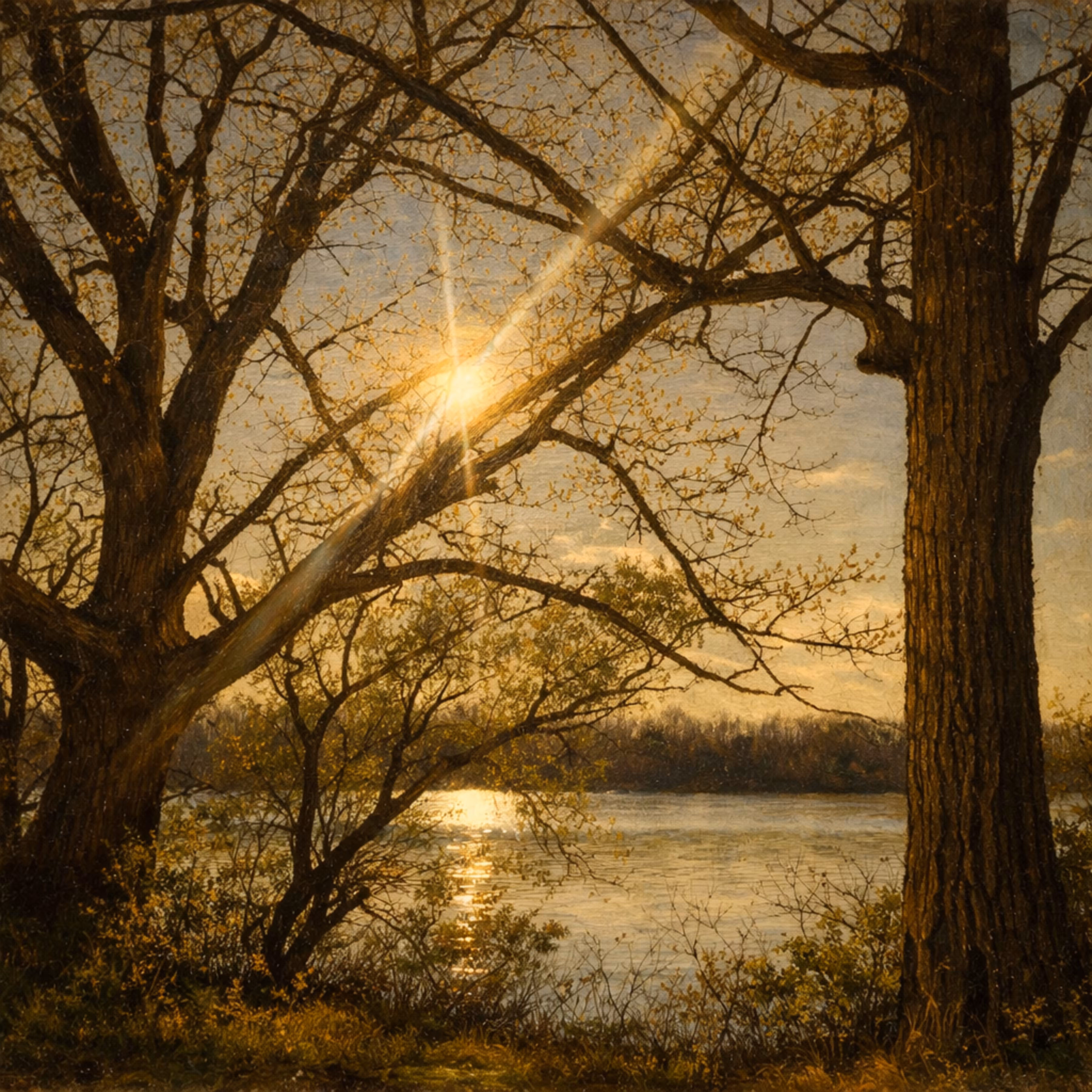 Light Between Two Oaks