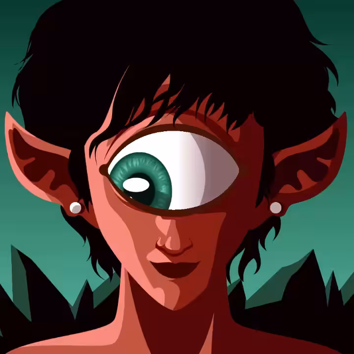 vectorArt: cyclopsGirl