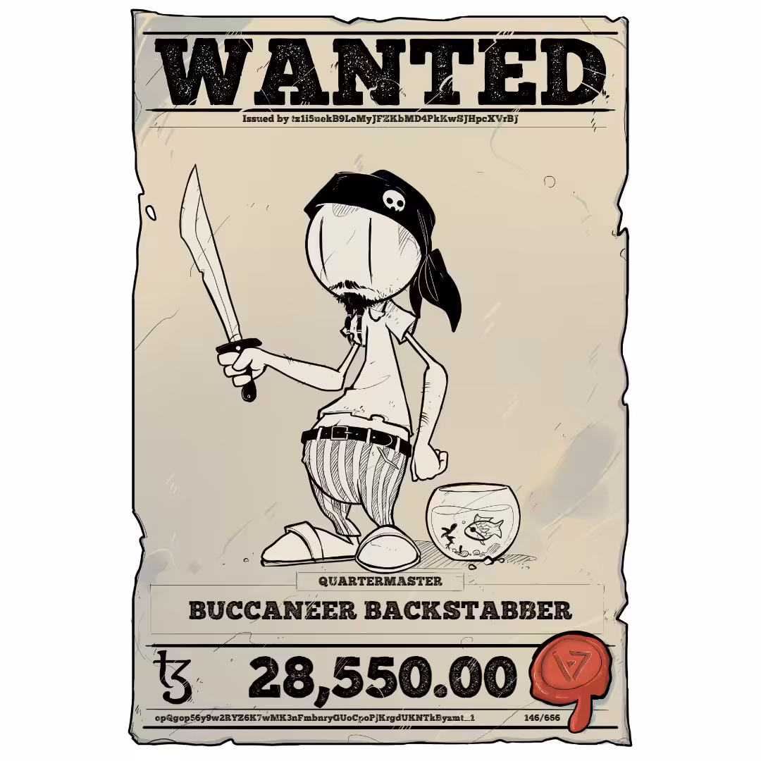 BUCCANEER BACKSTABBER | TEZOS PIRATE 146/666