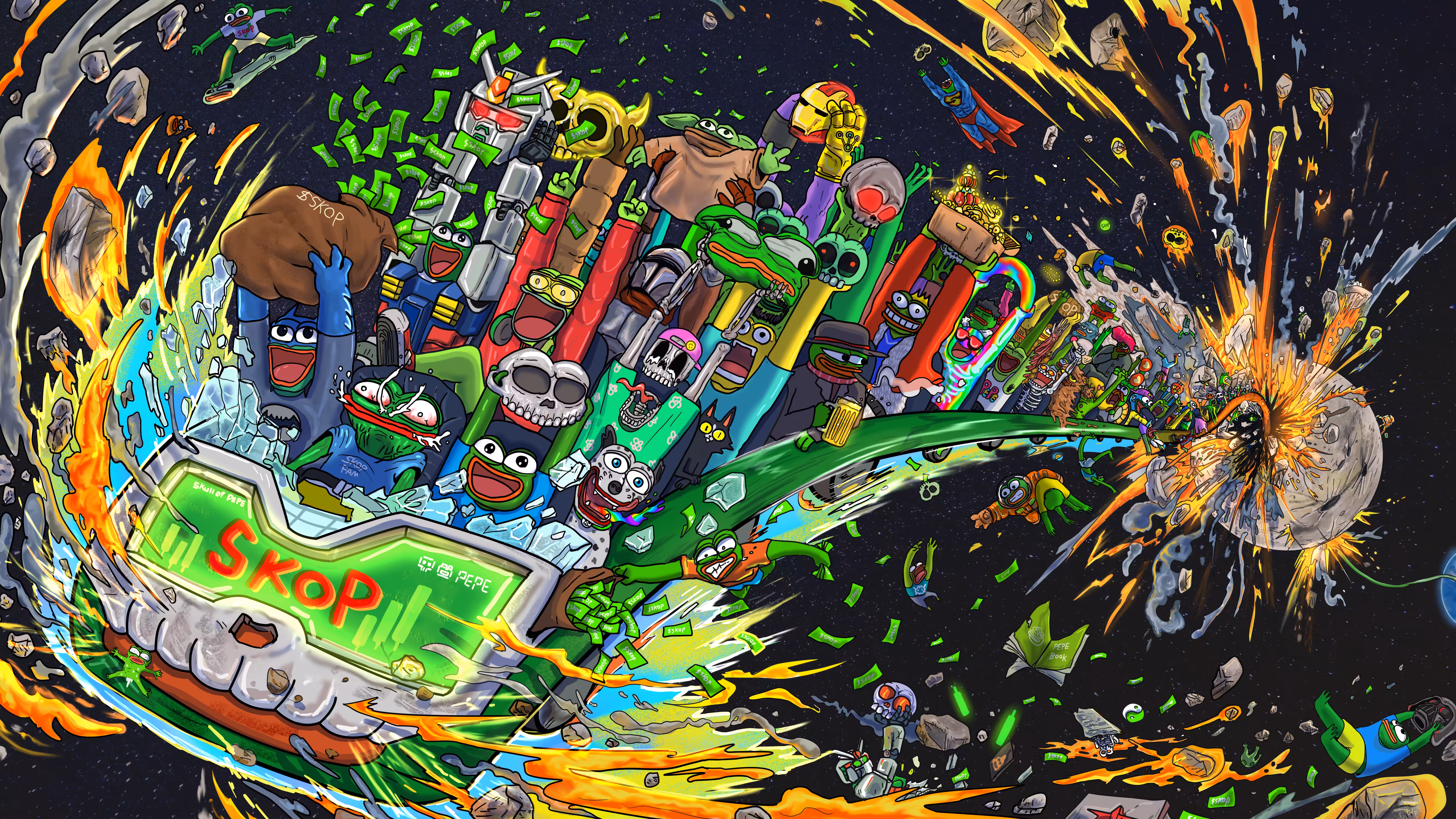 The planet of Frog 🐸: We will not stop at the moon 💀🐸🌕💥🚀