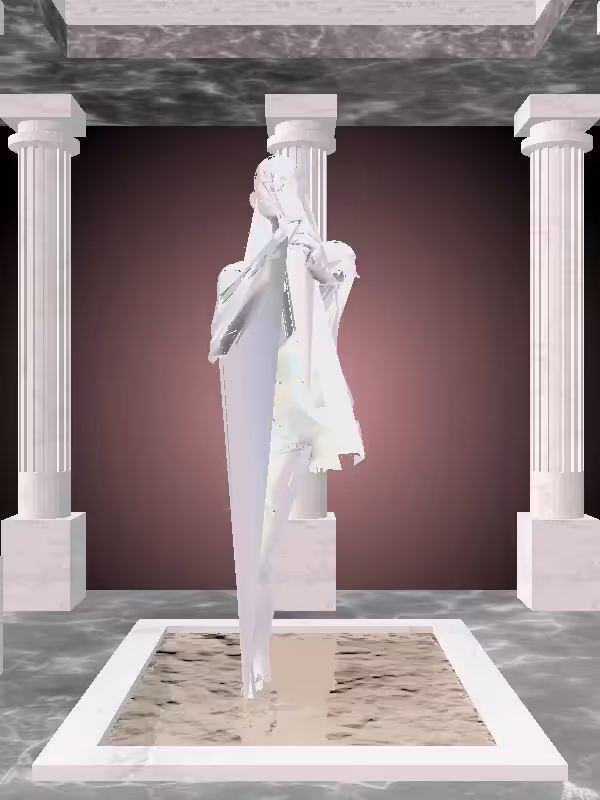 HeavenComputer: The Cheering Dusky Pale Pink Woman #7714