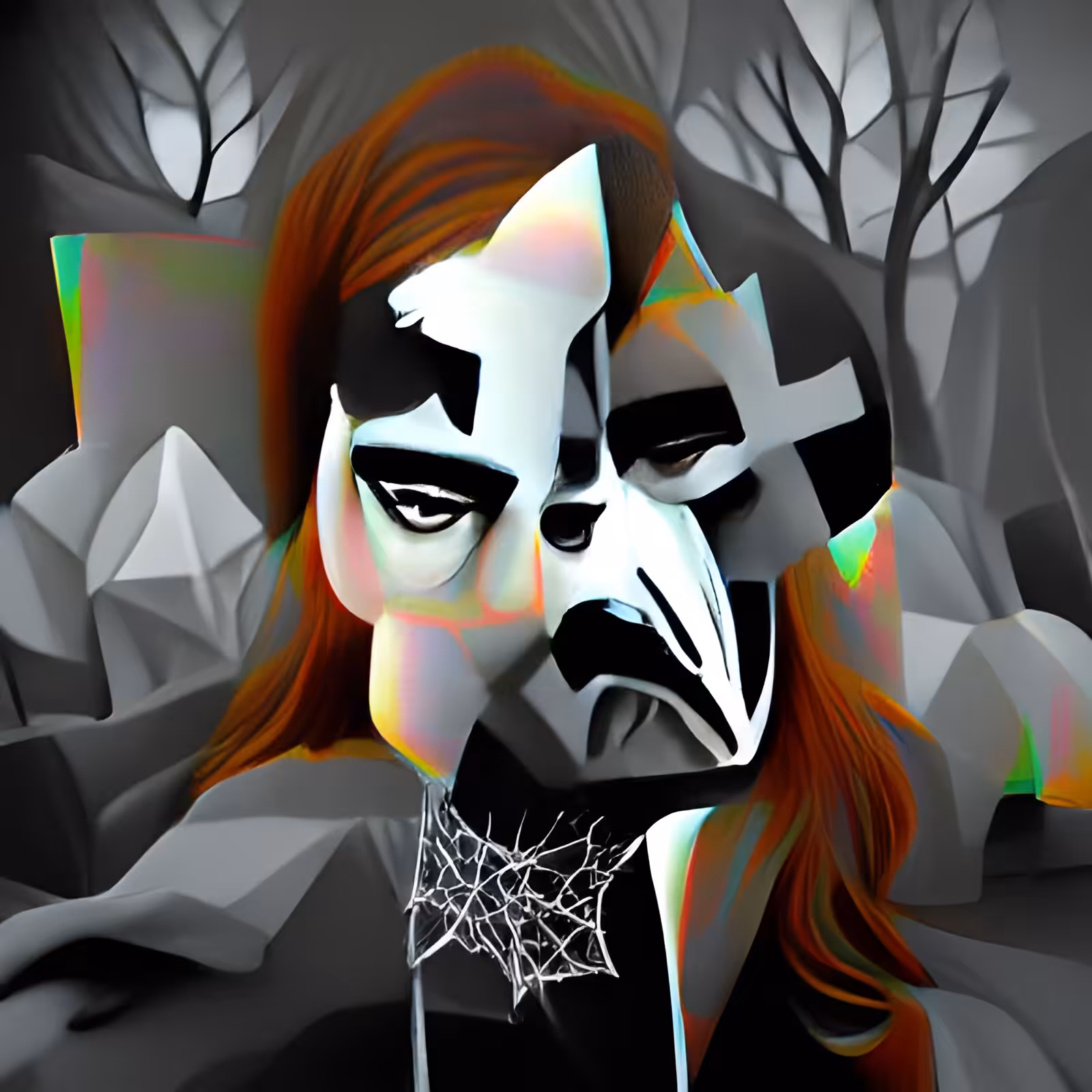 93. Black Metal Face