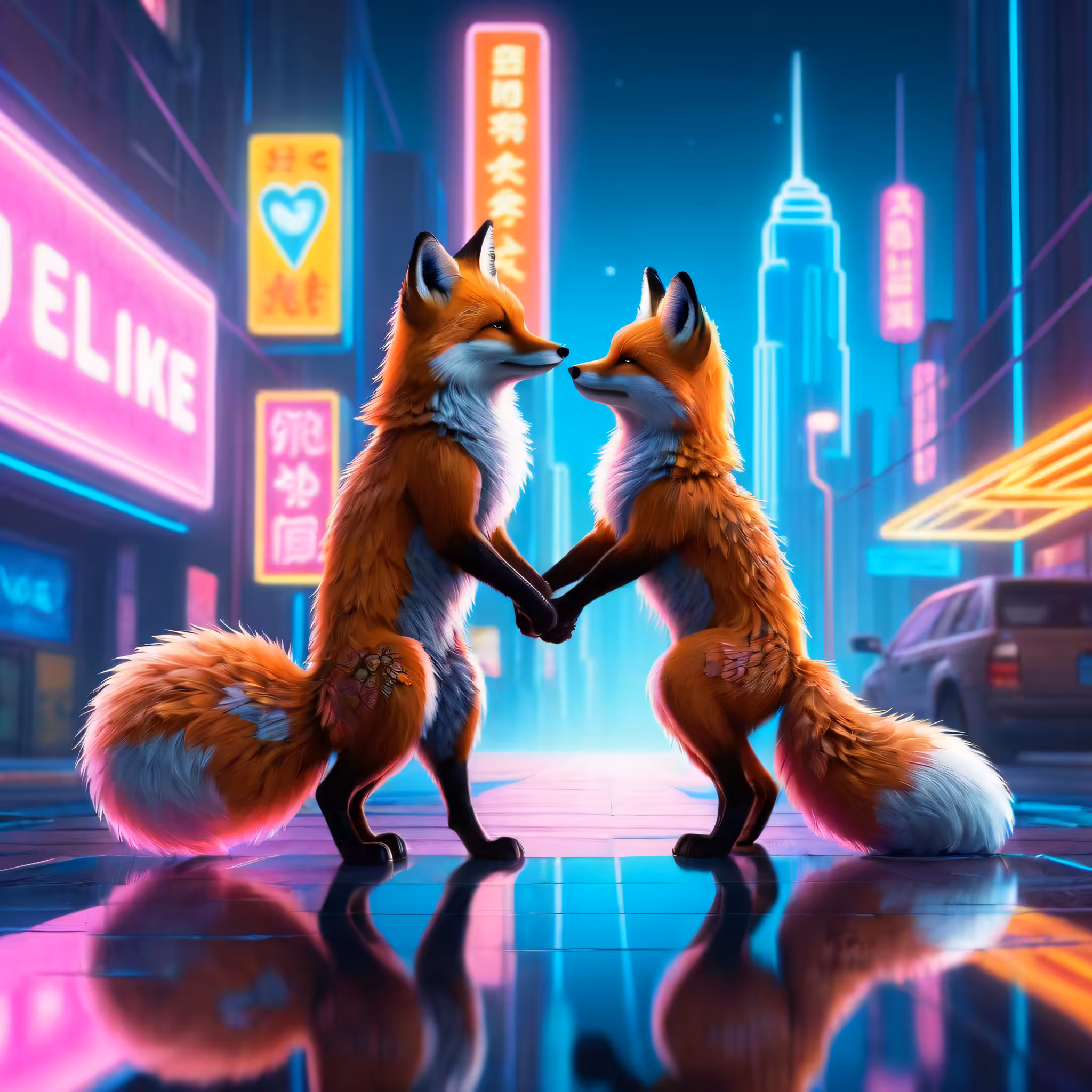 Electric Hearts: 2/2 Neon Foxes