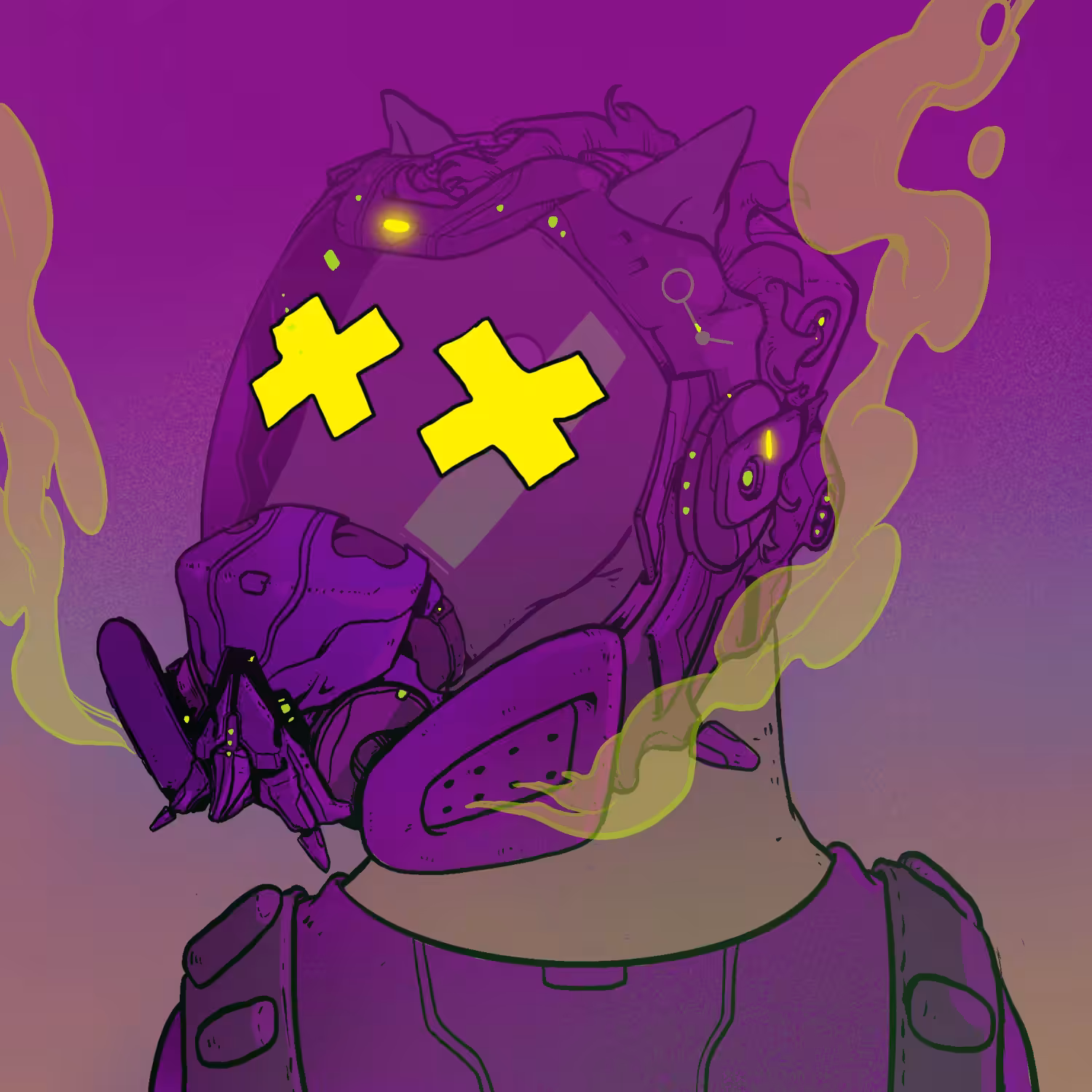 horse head - purple mask