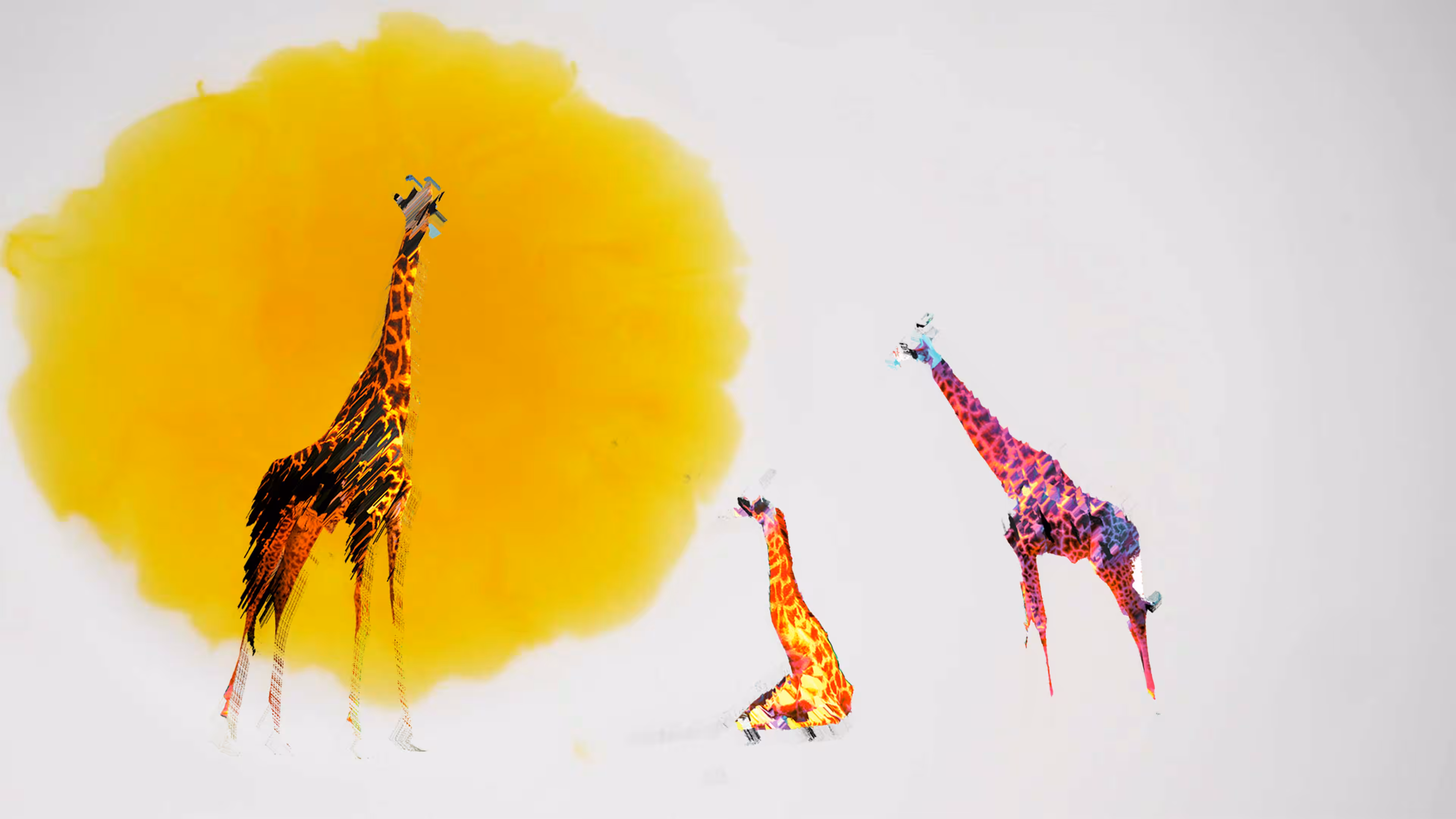 GIRAFFE FAMILY # AR-3D-LIVE ART