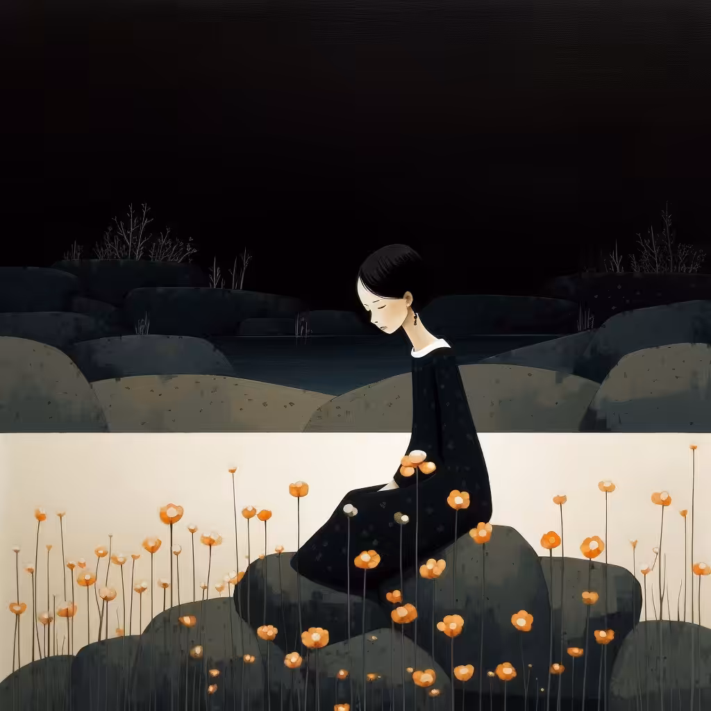 black flowers blossom 01