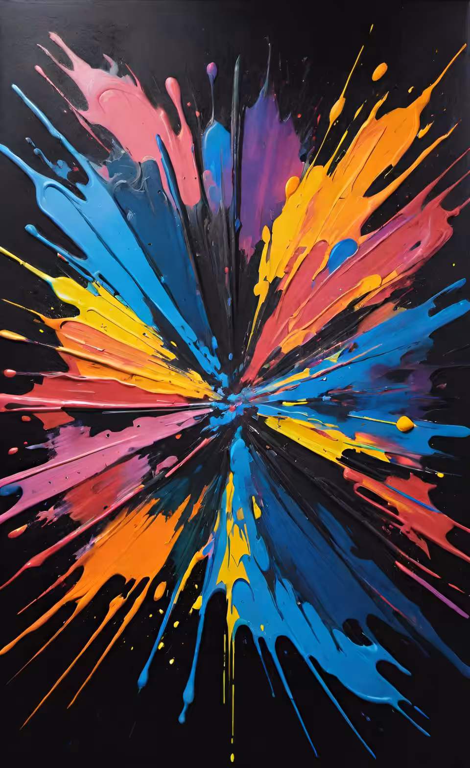 Rotating colors on a black background