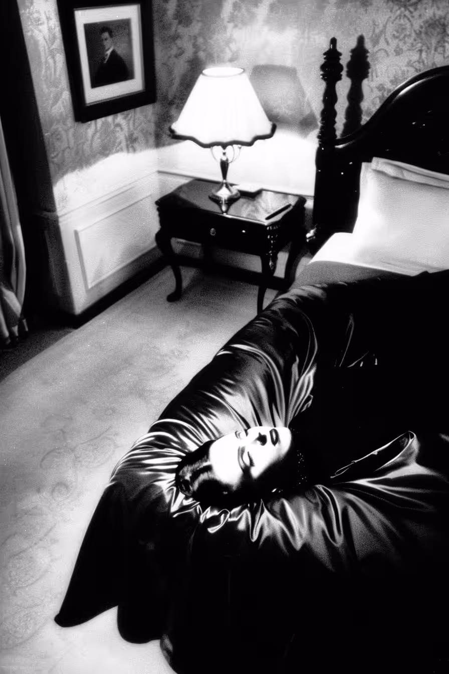 In a hotel room…