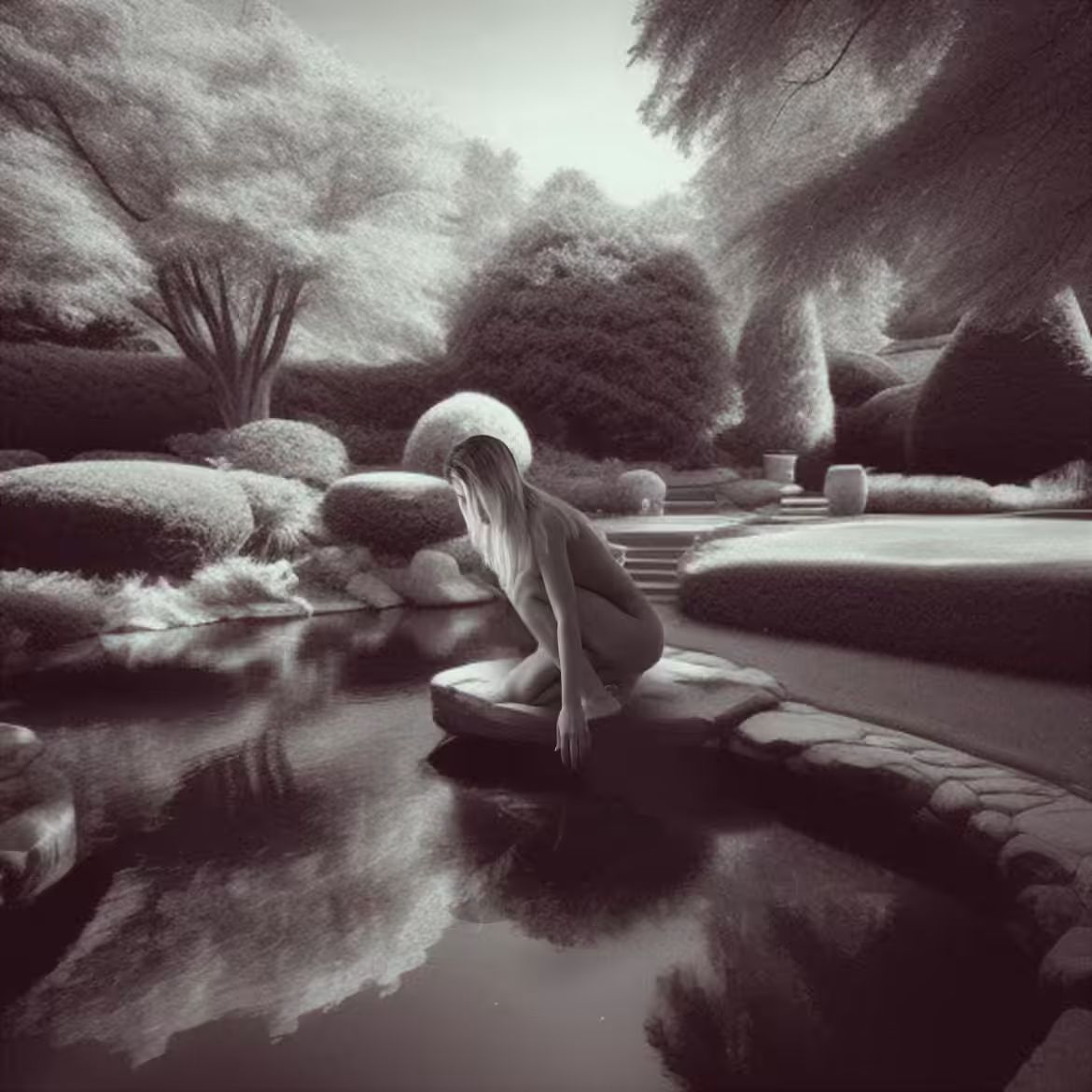 Fairy in a secret garden