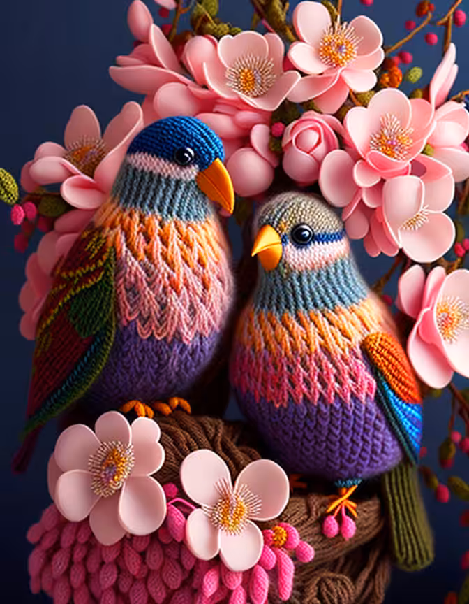knitted bird #2