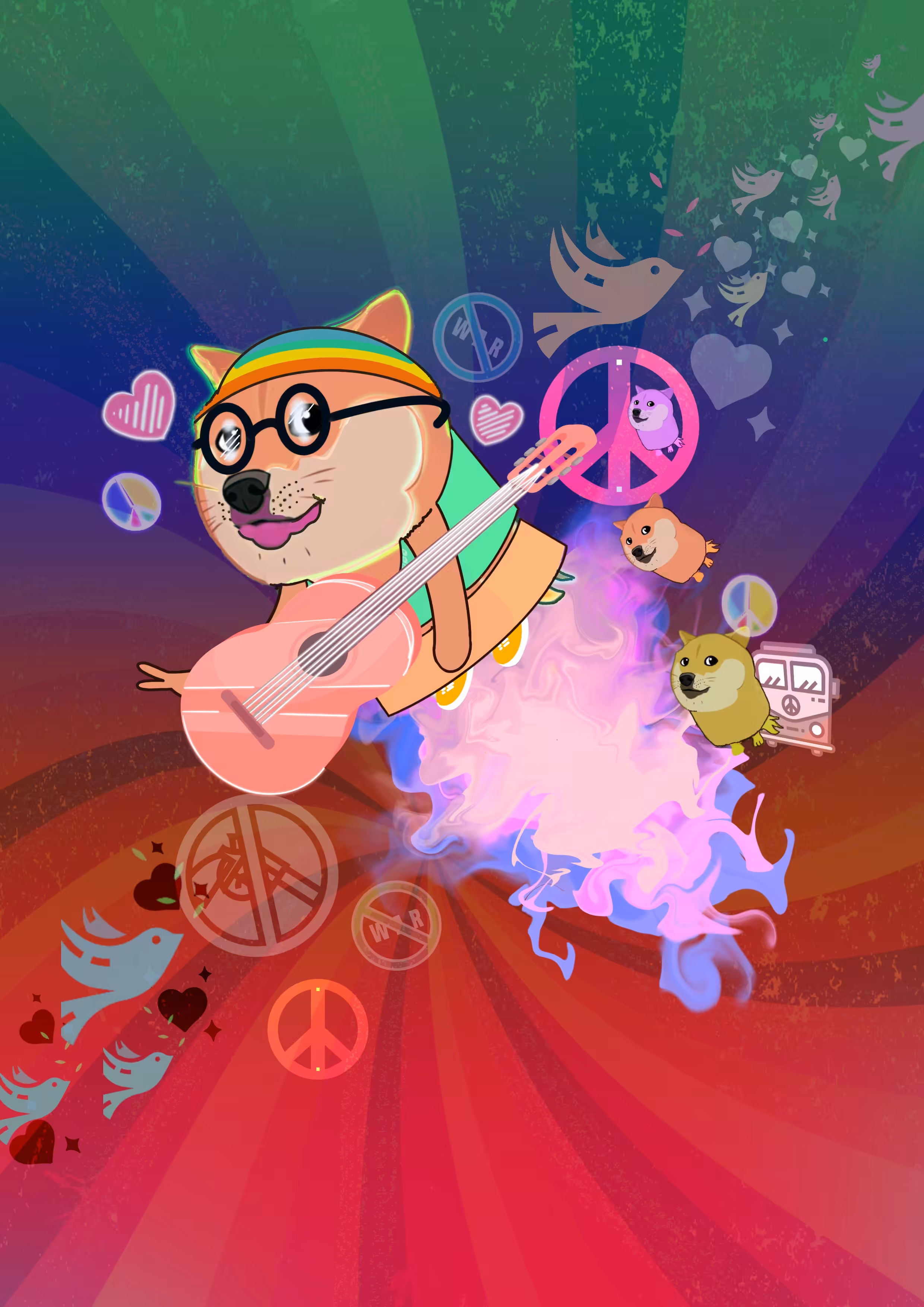 Doge Blast Off : Hippie Doge
