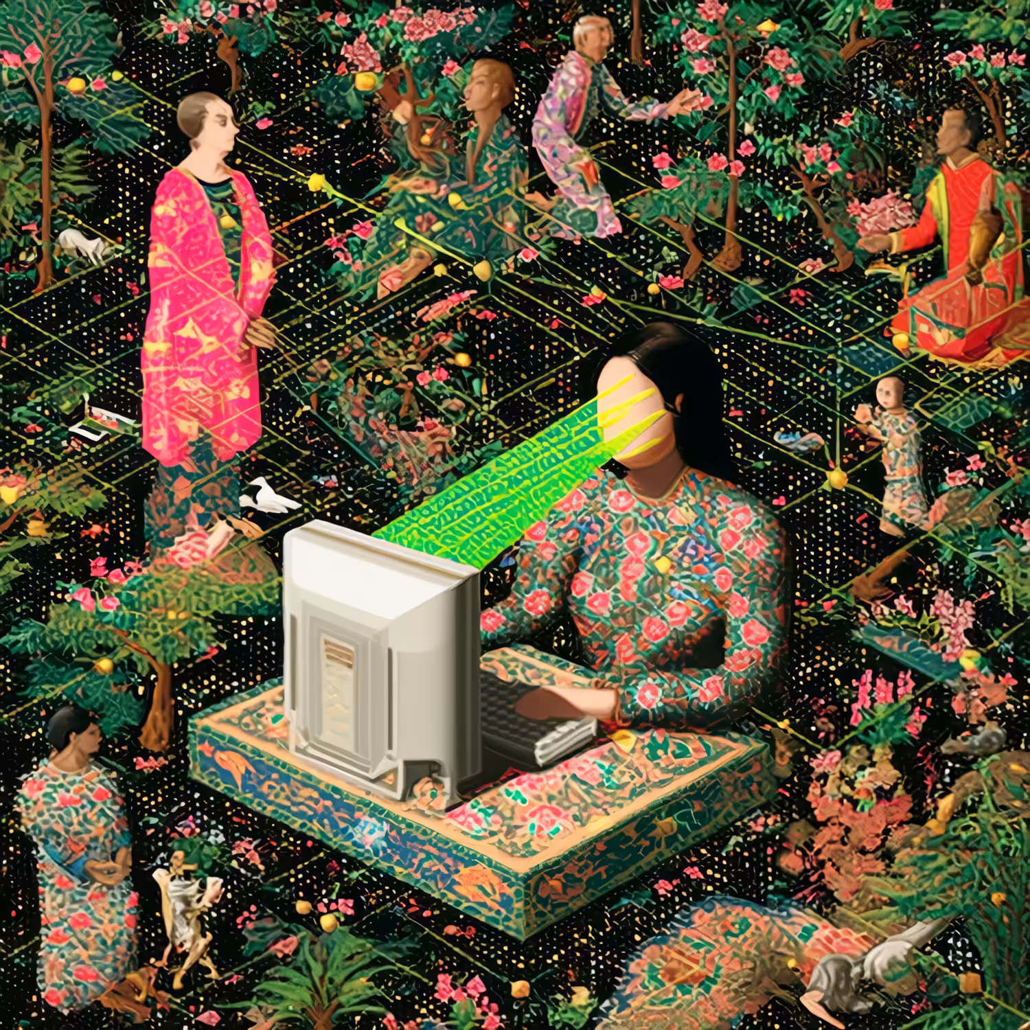 Woman working on a computer