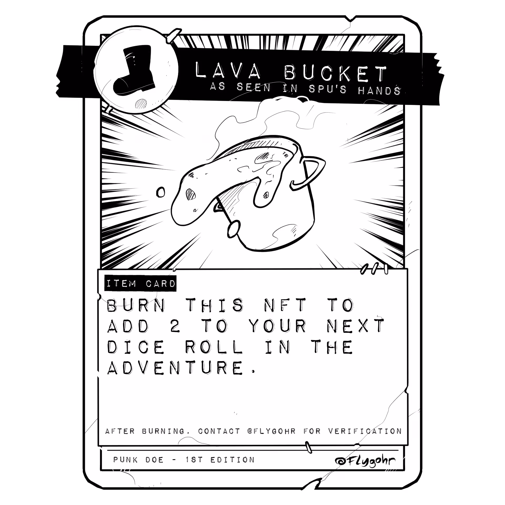 LAVA BUCKET | Original Item Card | 1st ED.