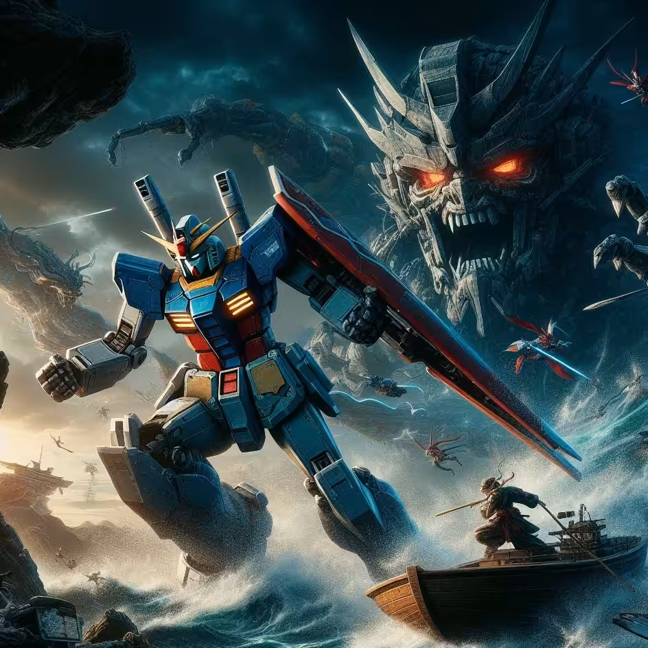 Battle Scene Of Gundam