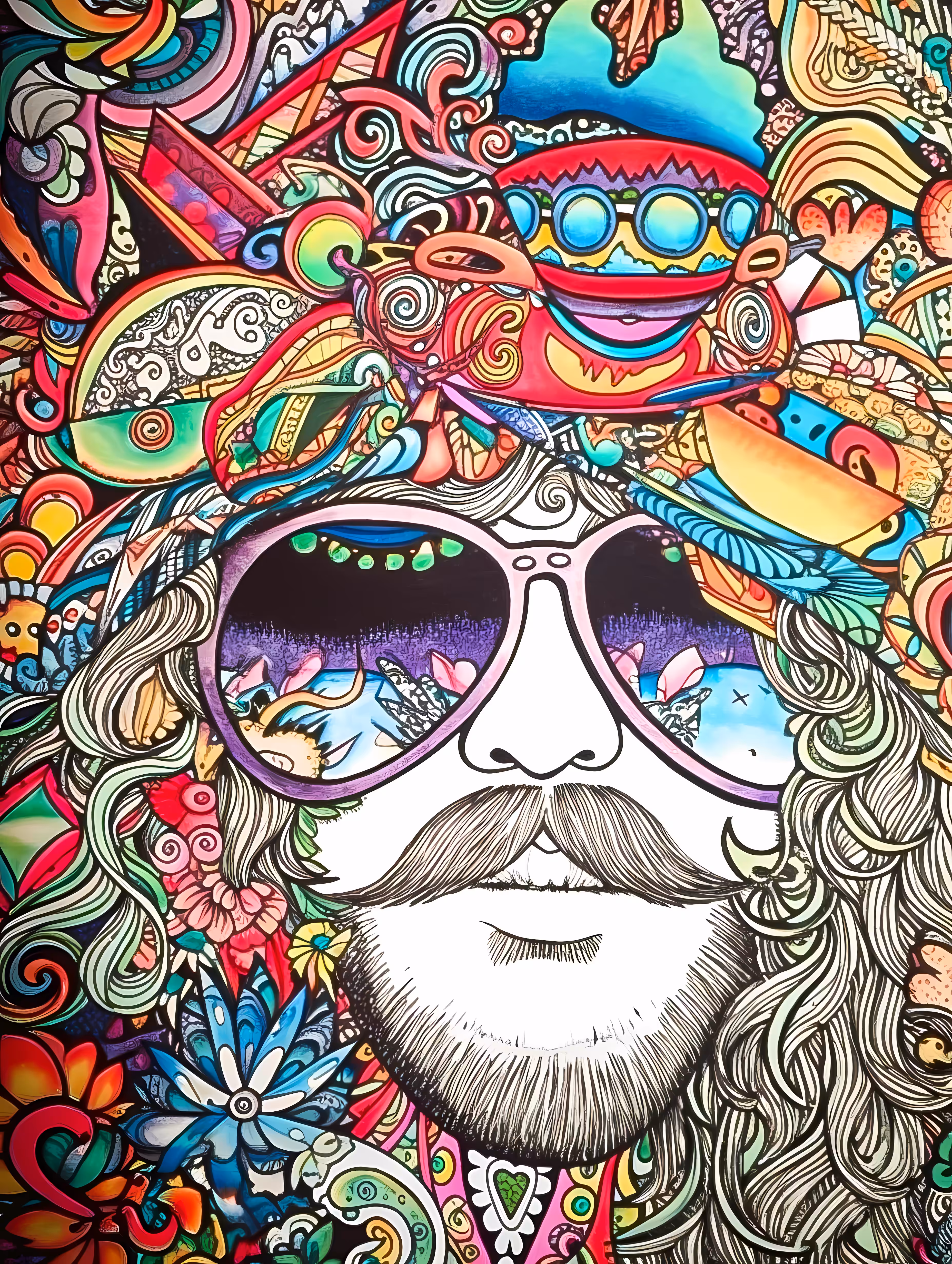 Doodle Hippies 70s #6