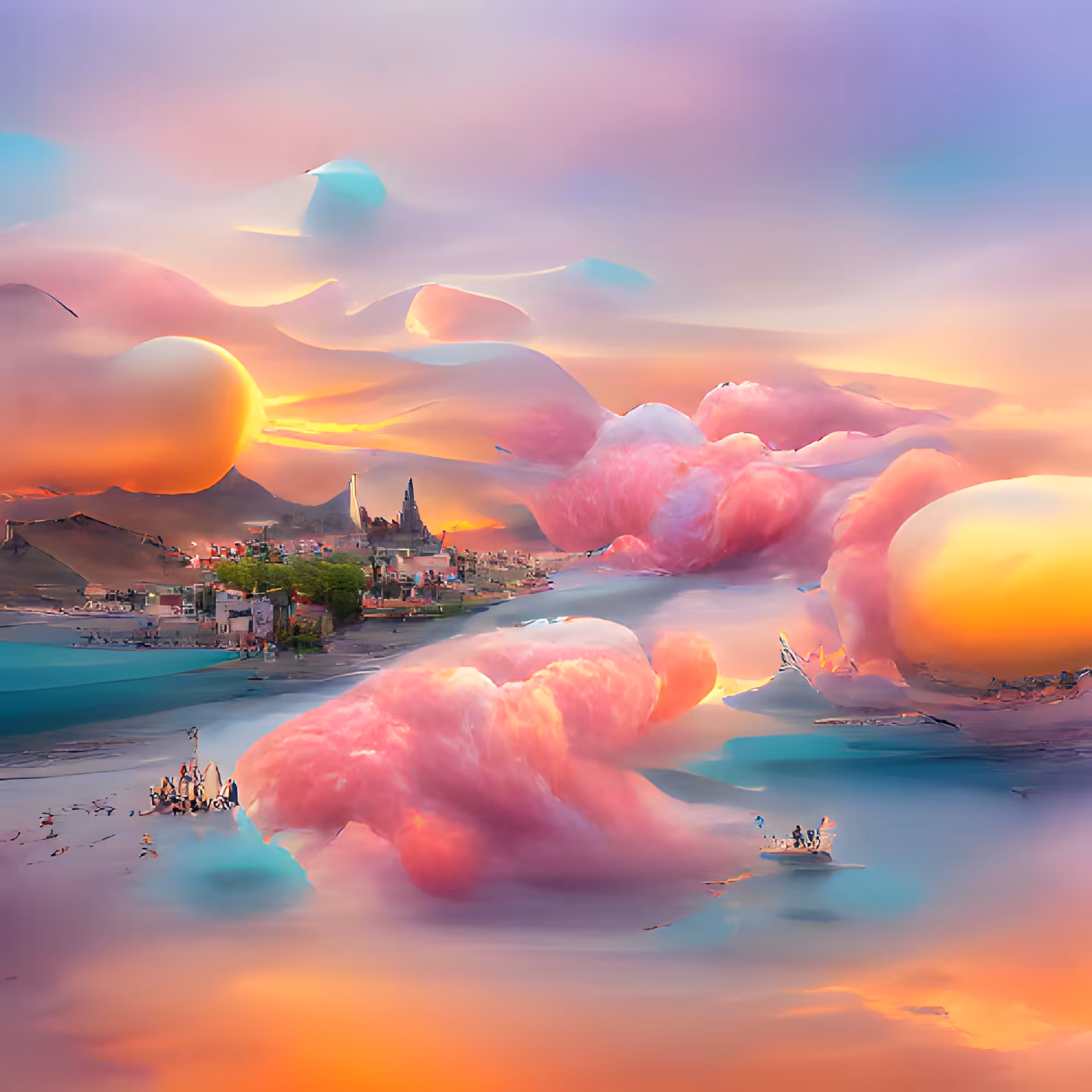 Pastel Sunrise in the Dream Land
