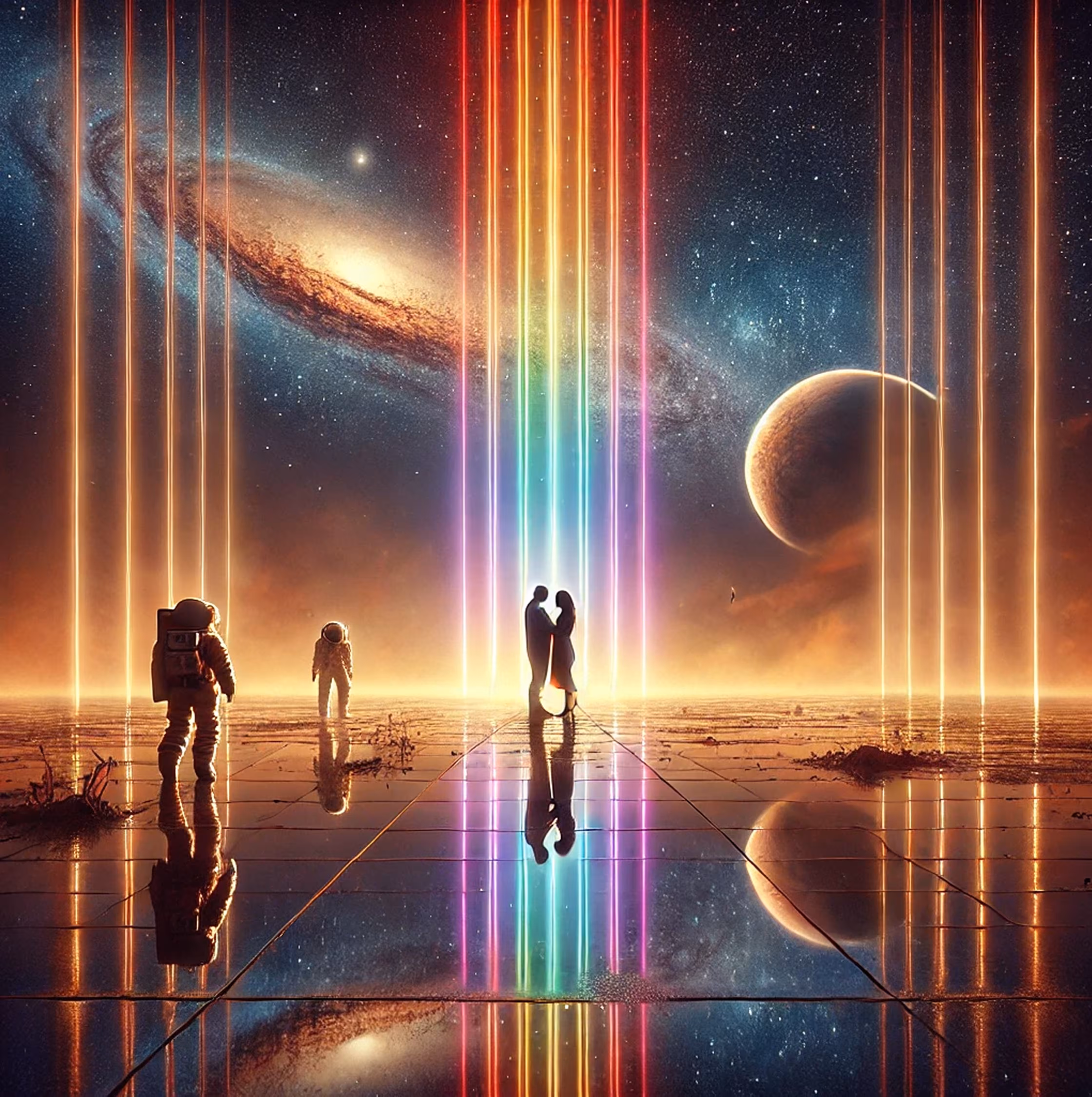 Embrace of Light and Cosmos