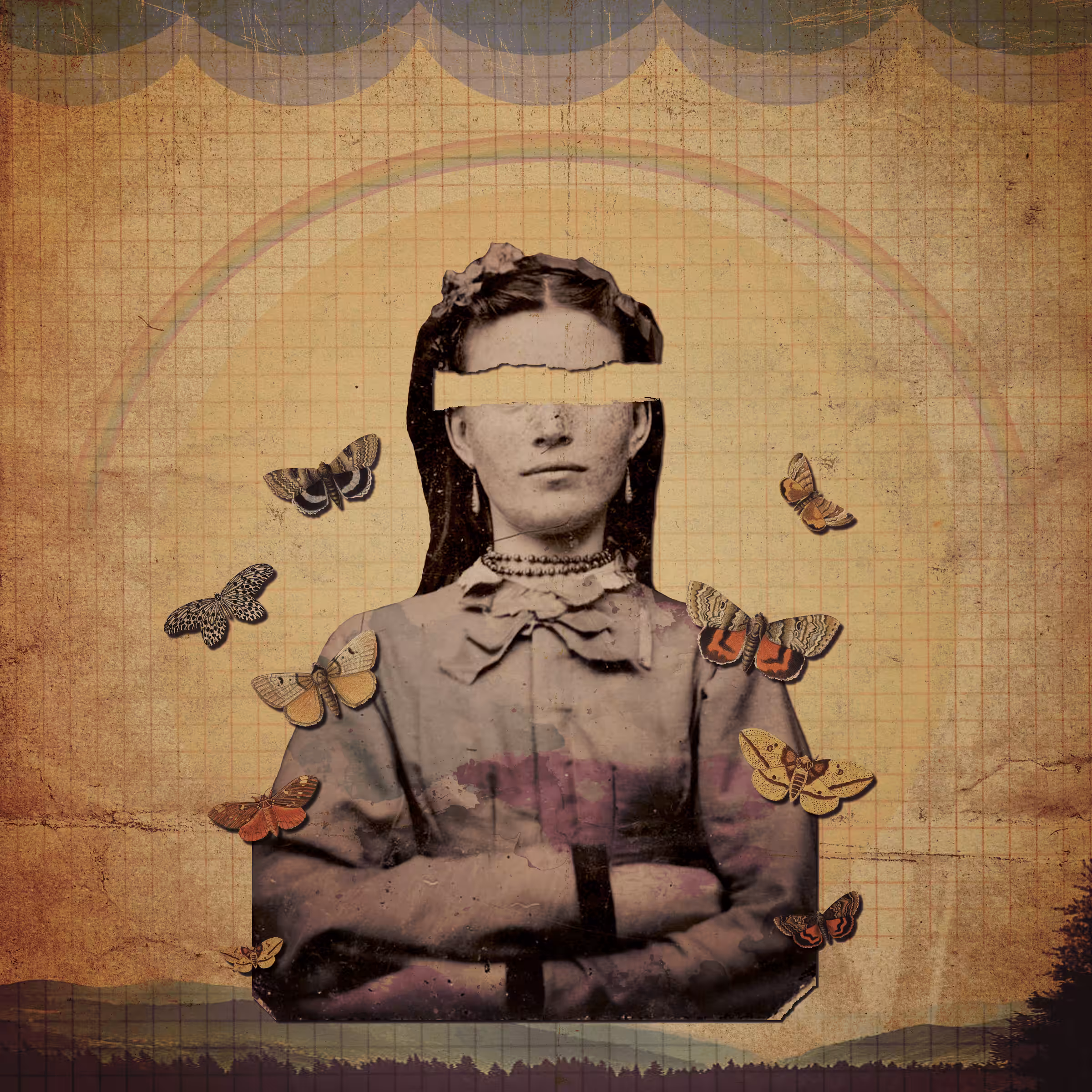 Surreal Digital Collages: Moth Wing Feelings