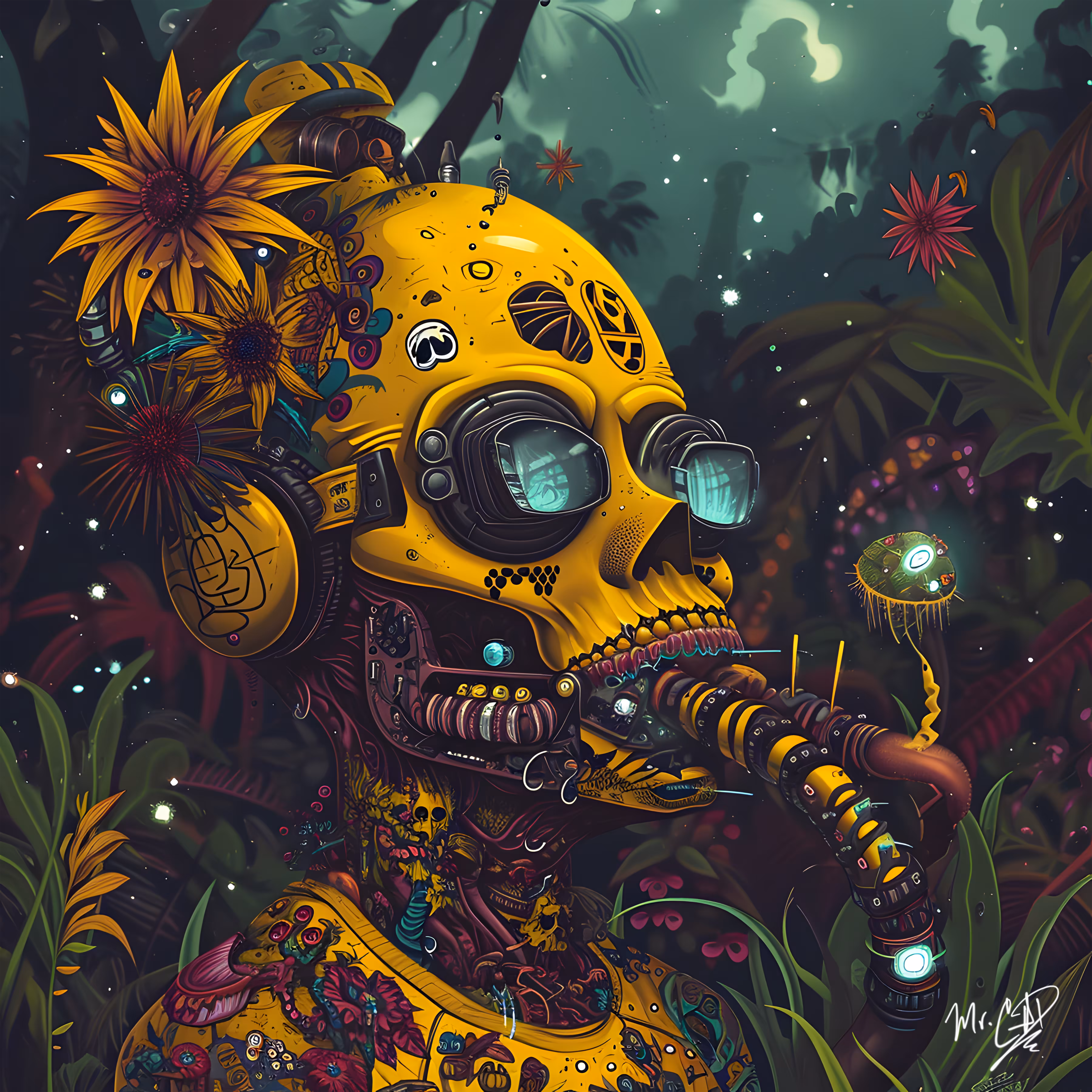 Neon Bloom Warden