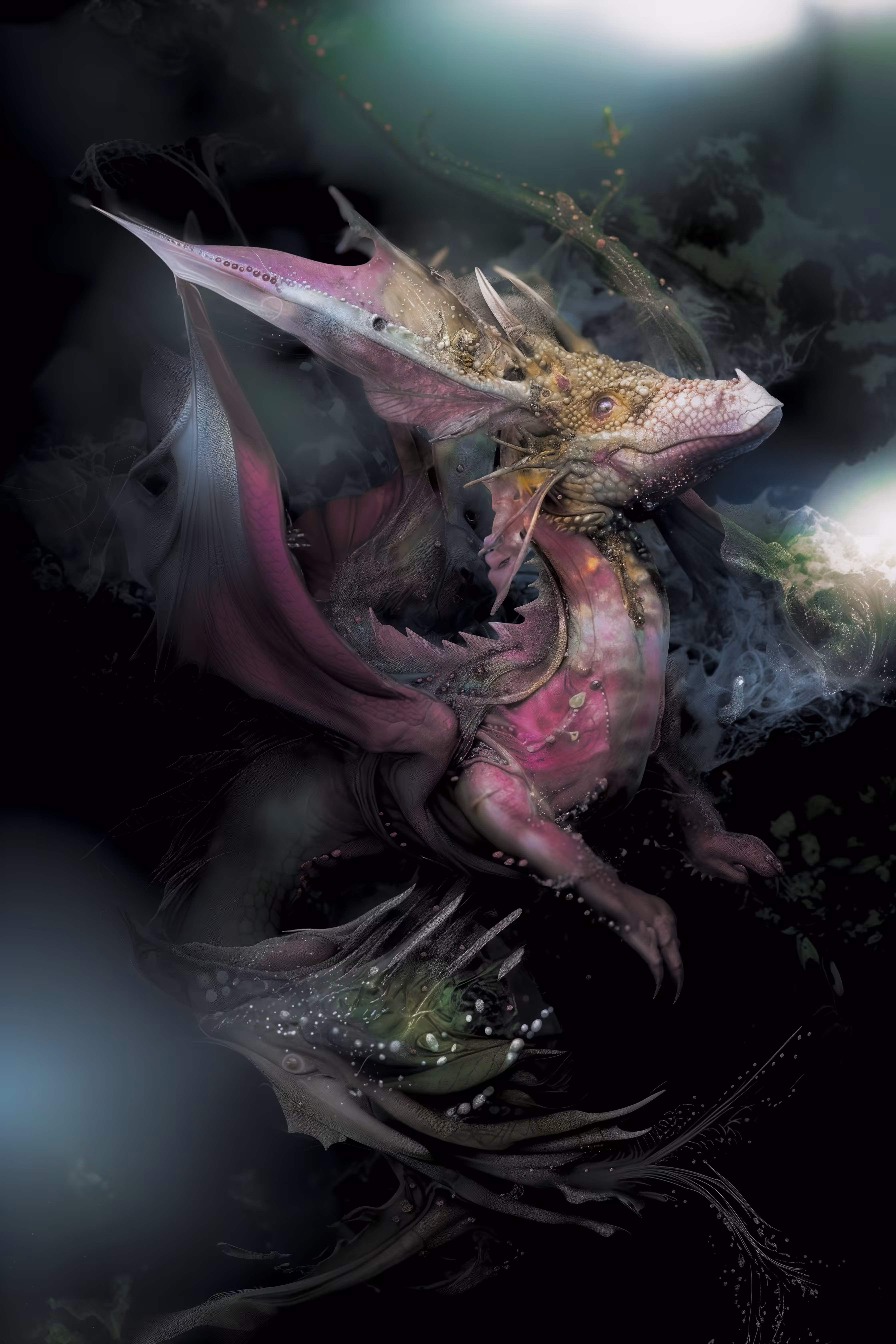 Pink Dragon Giving Light to the Darkness #2