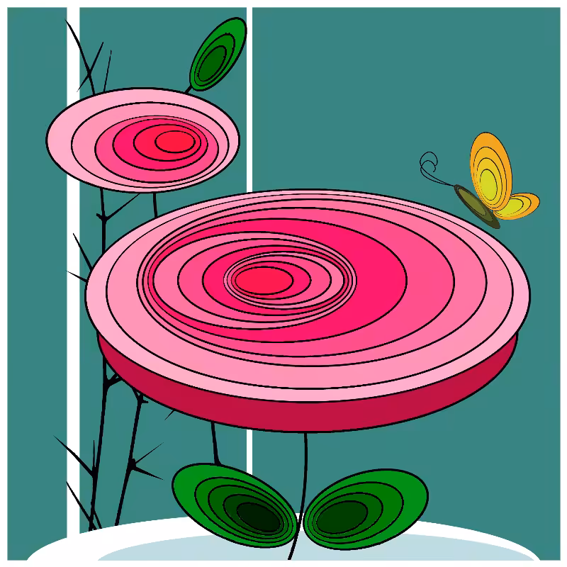 Butterfly & Roses #11
