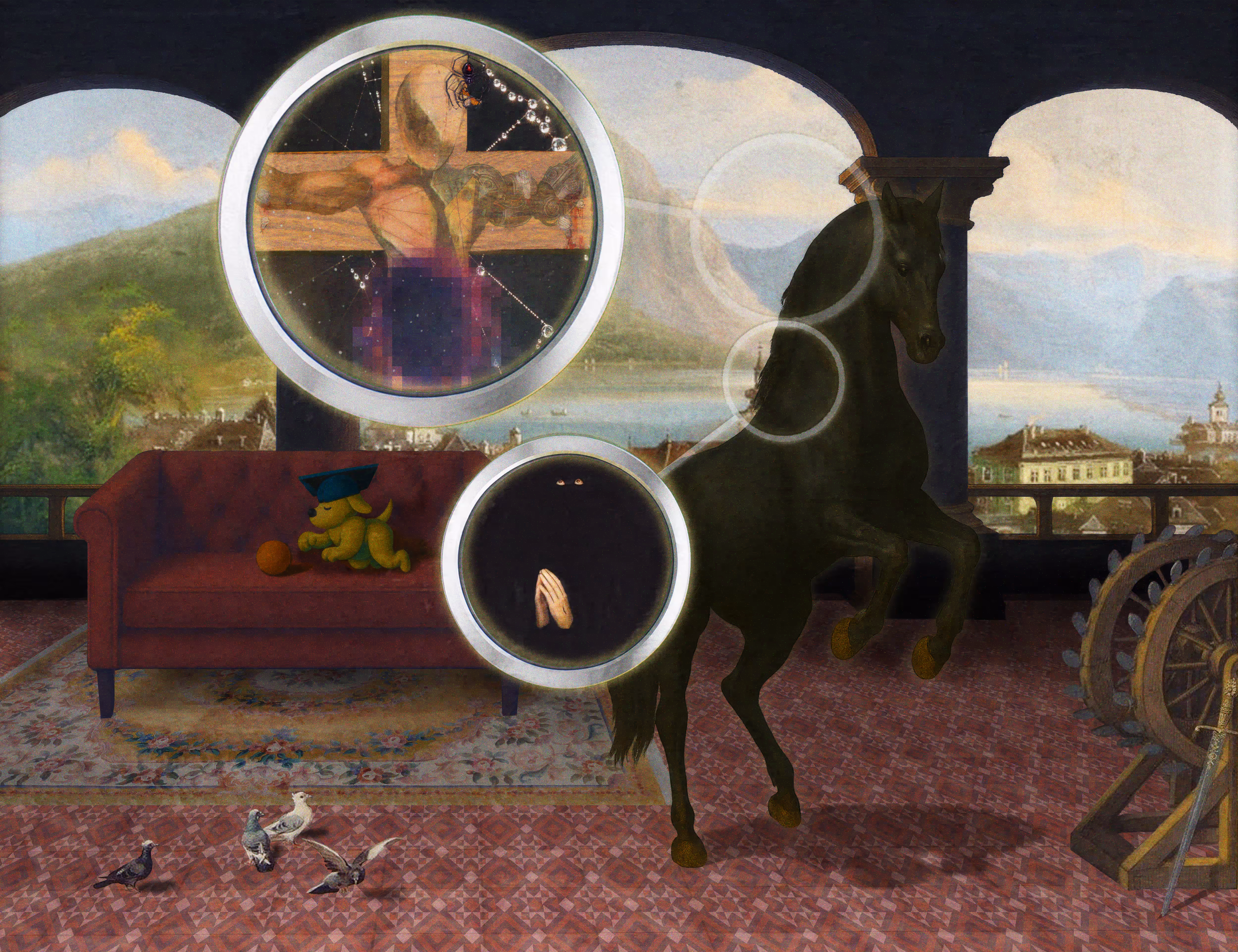 The Pilgrim’s Living Room Crucifixion; Mona Lisa Hyper-Gamble #134