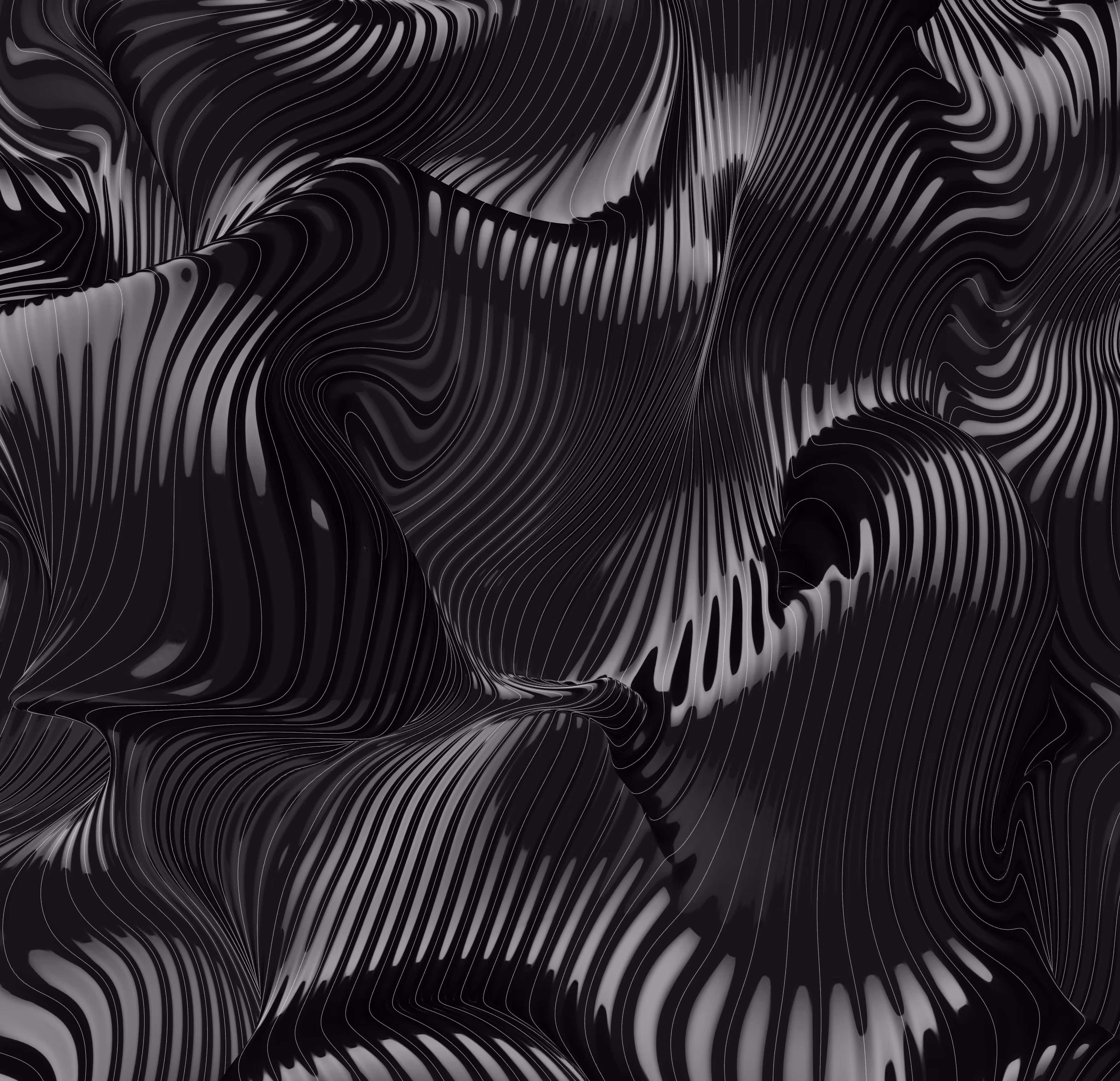 Black glass waves #2