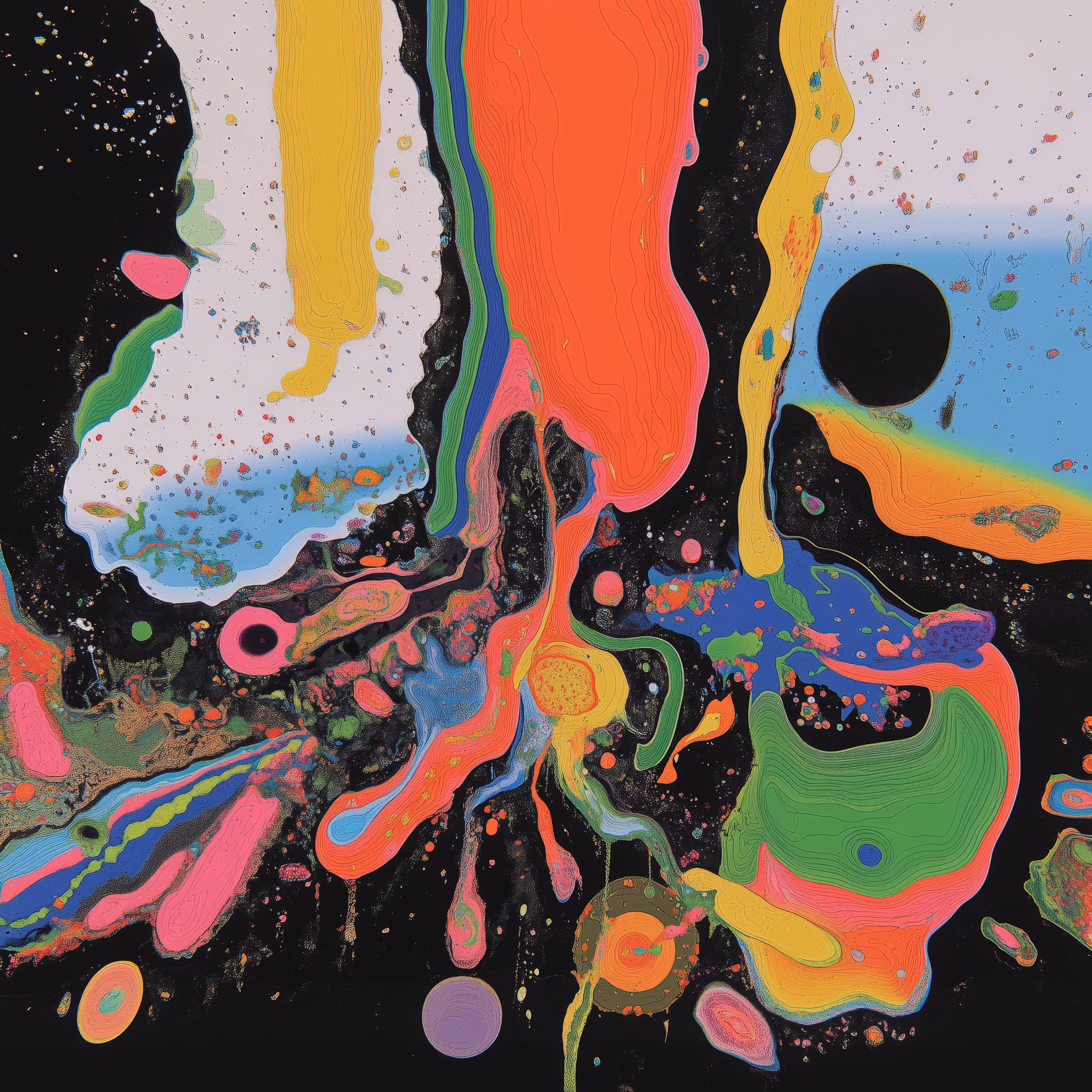 Cascade of Cosmic Paint