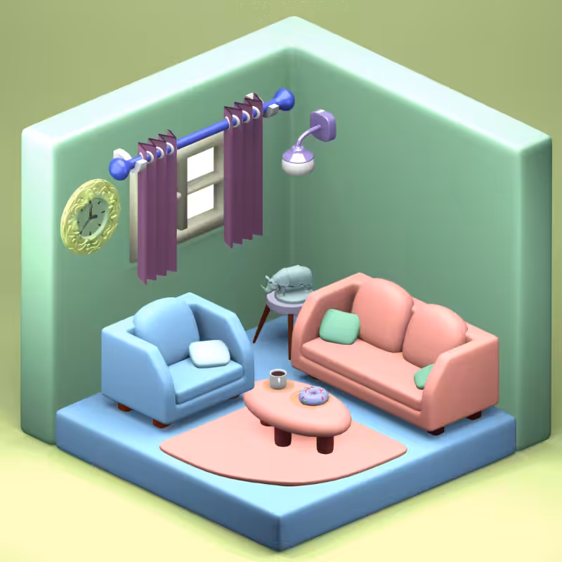 3D Fantasy Living room #22