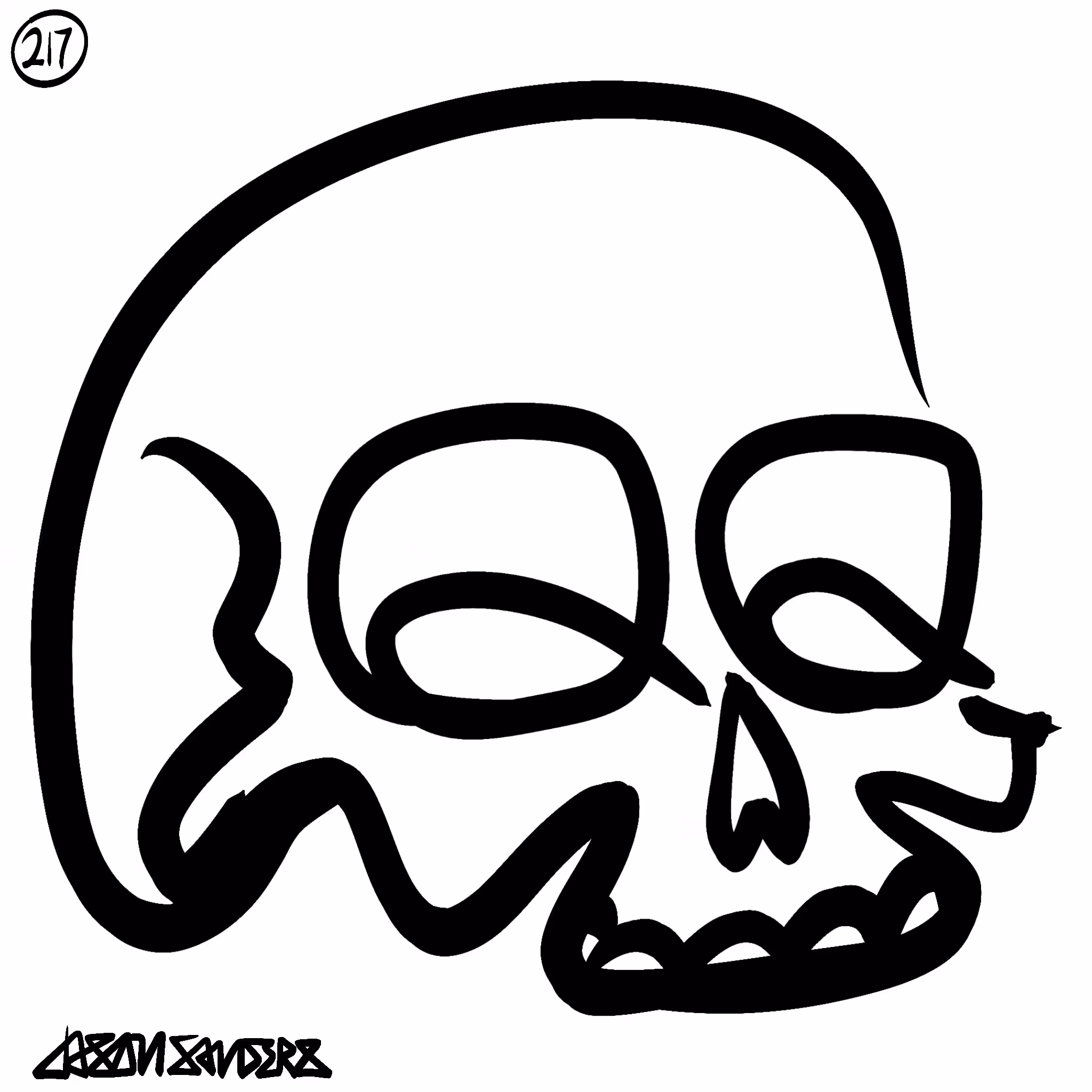 Skull Lines “Sixty” By DrainedEye | #217