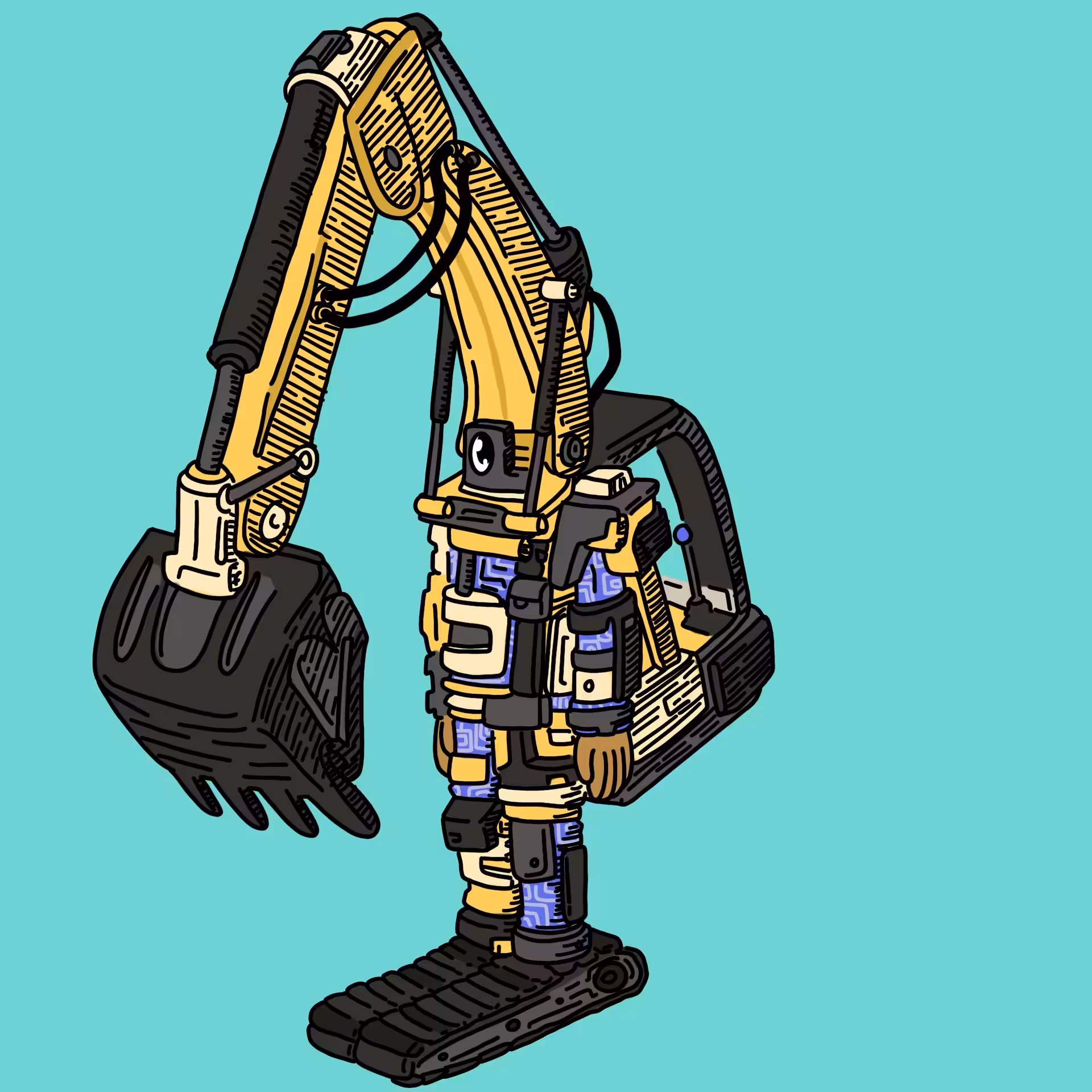 One eyed guys: Excavator operator OEG