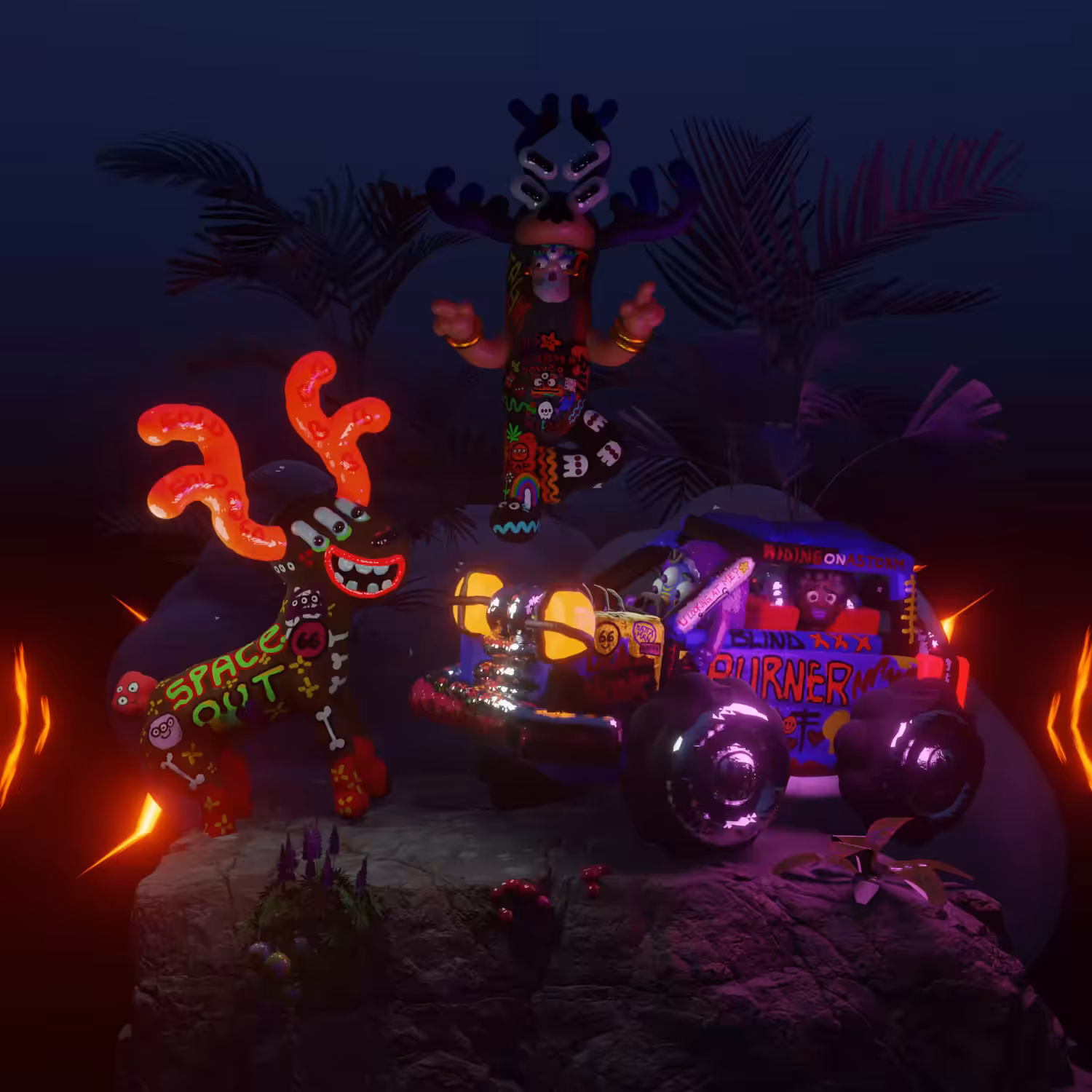 "Spaced Out" Stag Shaman