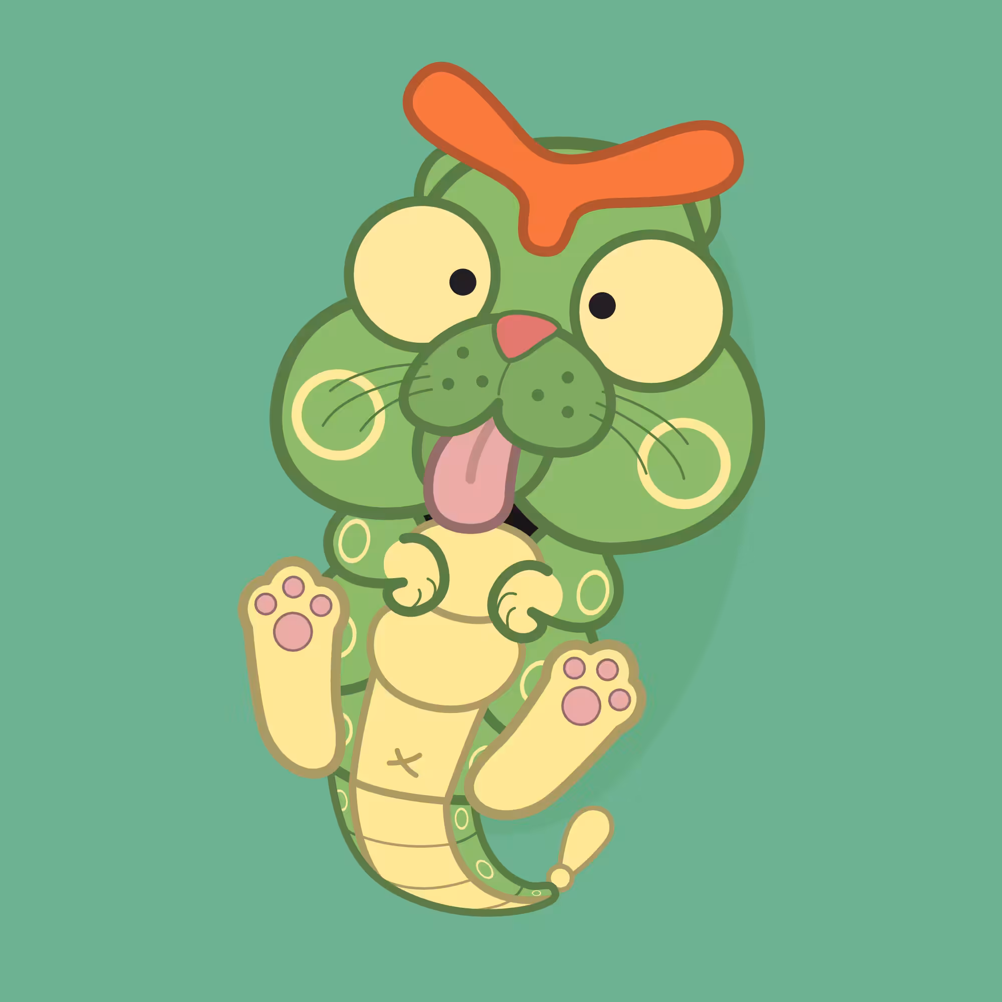 P010 --- Laying Derp Cattepie ---