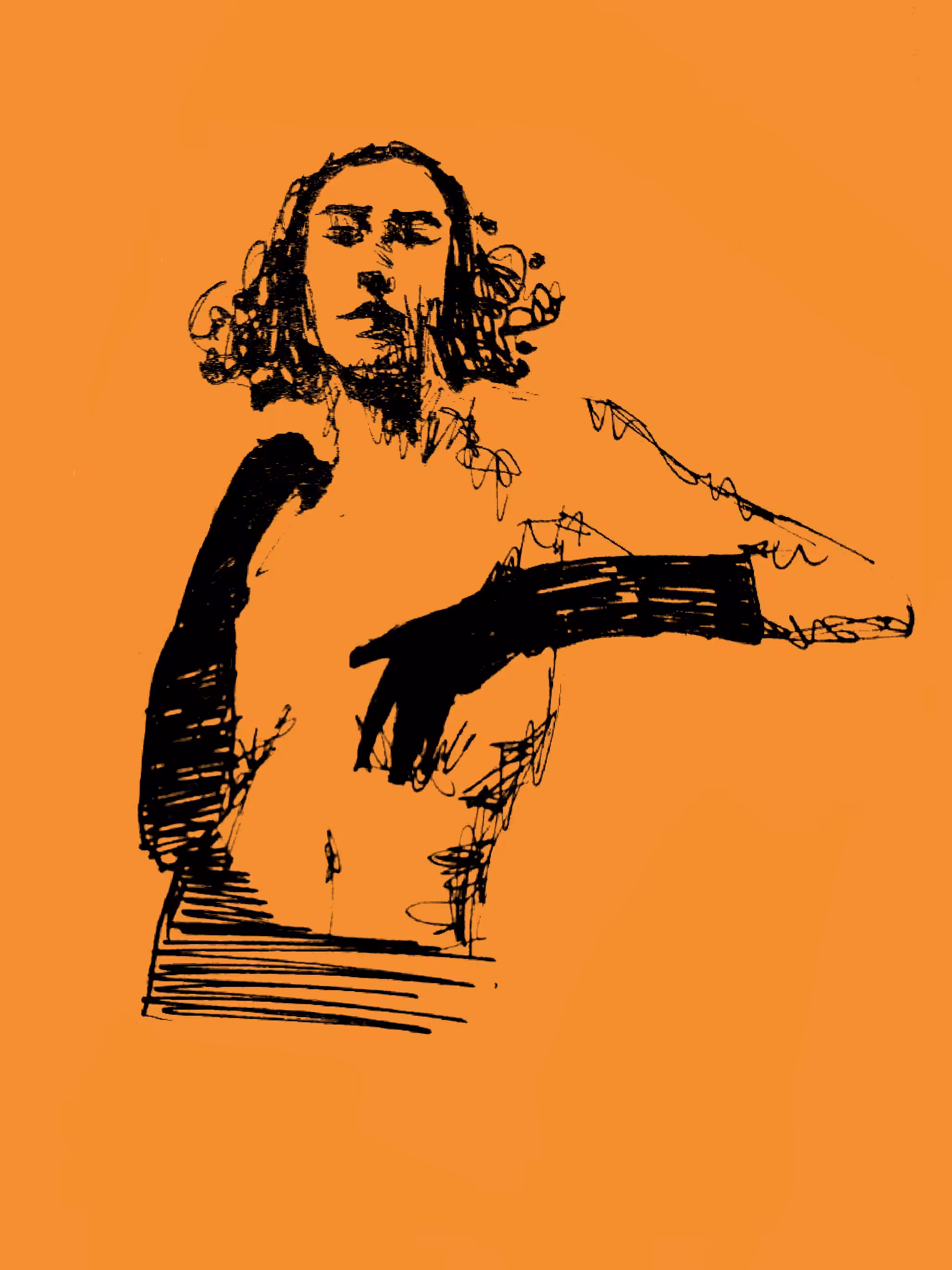 Woman with black gloves