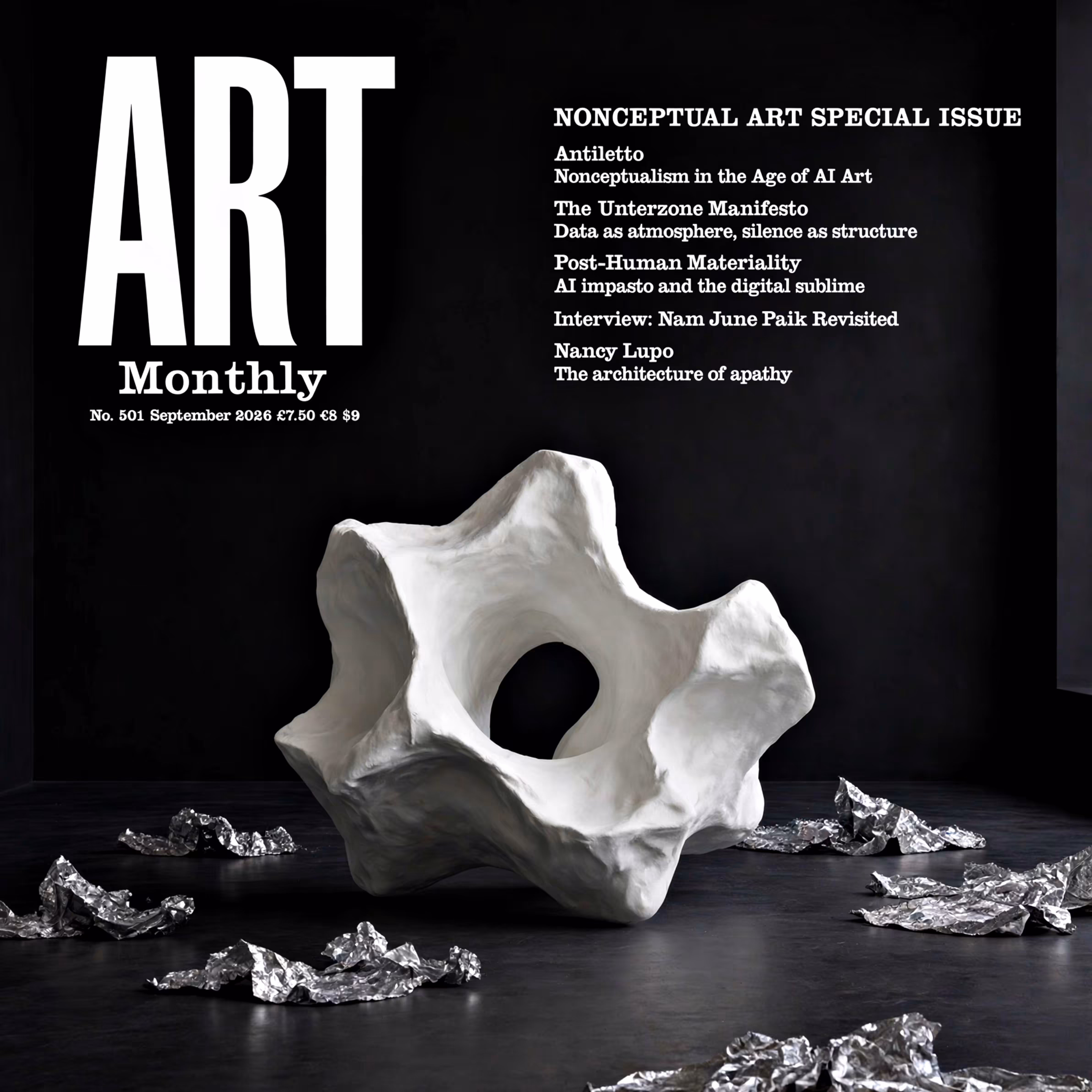 Life Imitating AI: ART Monthly - No. 501 September 2026 -NONCEPTUAL ART SPECIAL ISSUE**